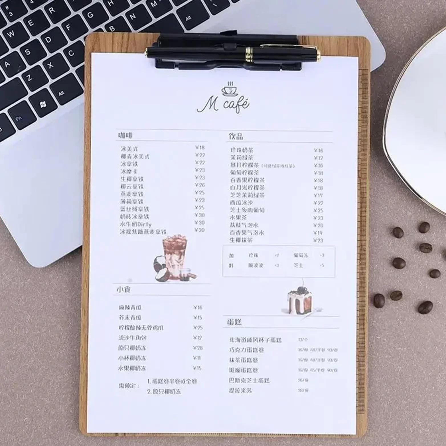 Porta-appunti in legno Appunti Grana del legno A4 Clip for scheda di file Scheda scrittura for studenti in fibra dura ispessita Penna inseribile Stecca for Copia for riunioni(22x31.5cmA4-H)