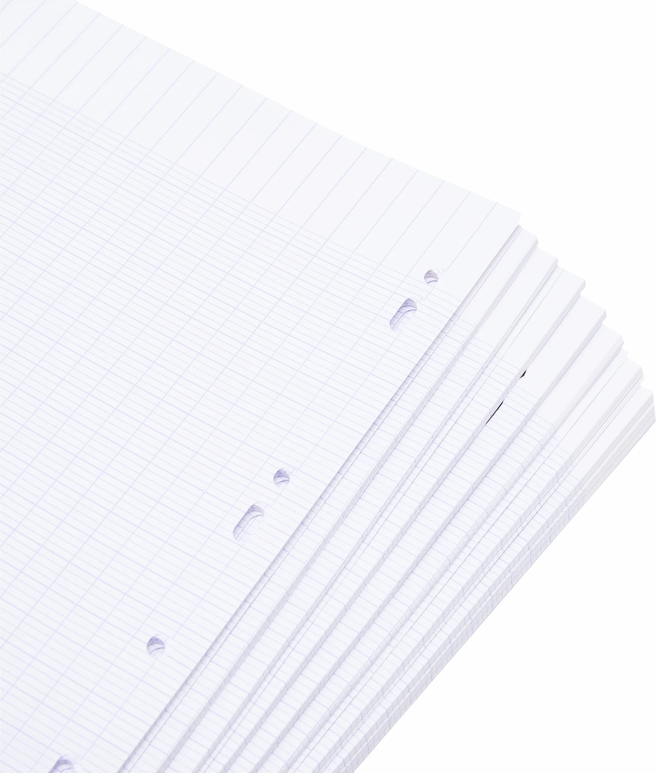 Clairefontaine Astuccio fogli mobili da disegno forati A4 21x29,7 cm 500 Pagine Quadretti Grandi Carta Bianca 90 g riutilizzabile