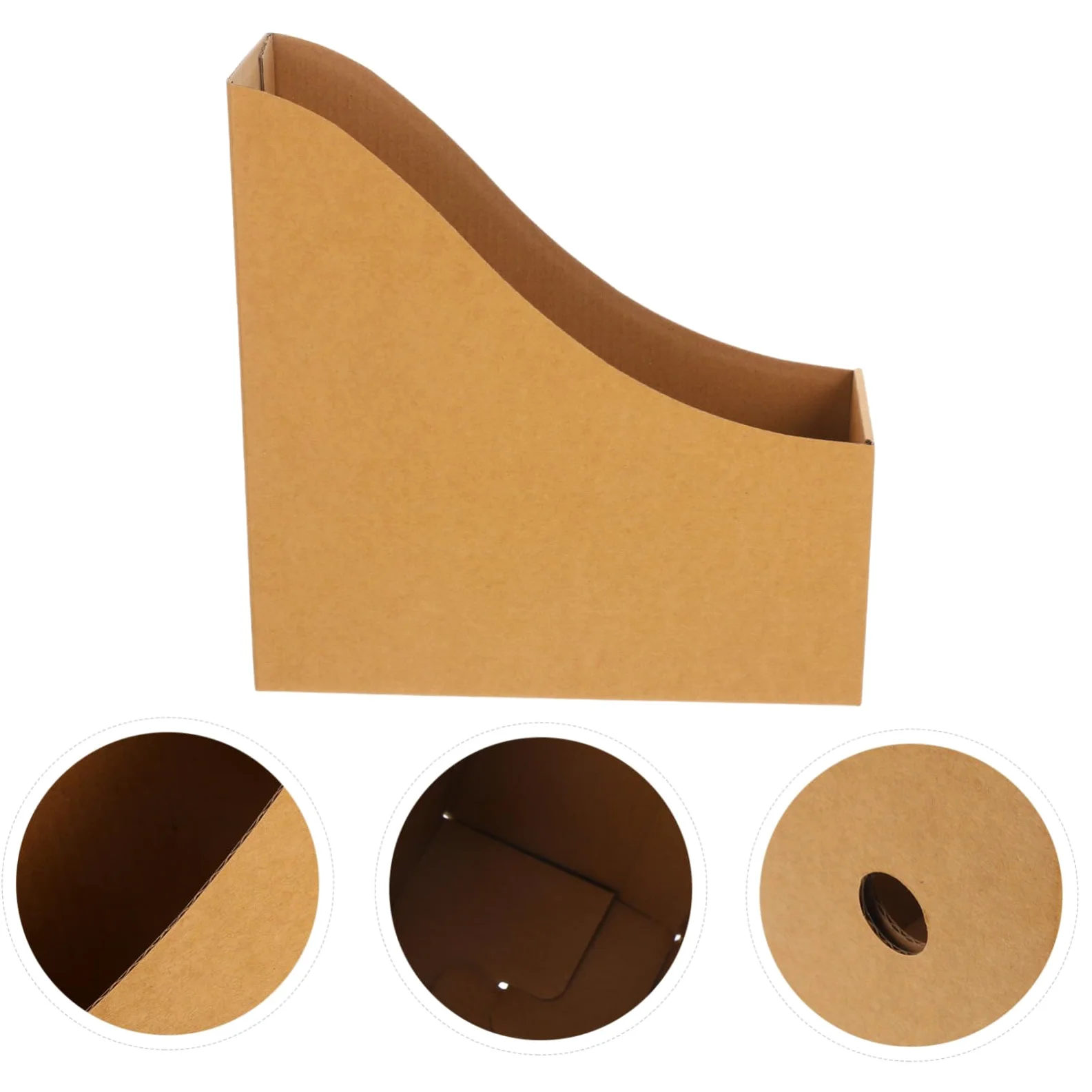 8pezzi Forniture Per Ufficio Scatola Per Libri in Cartone Organizer Per Documenti Porta Riviste Scatola Portaoggetti Tradizionale Marrone Per Aule e Casa