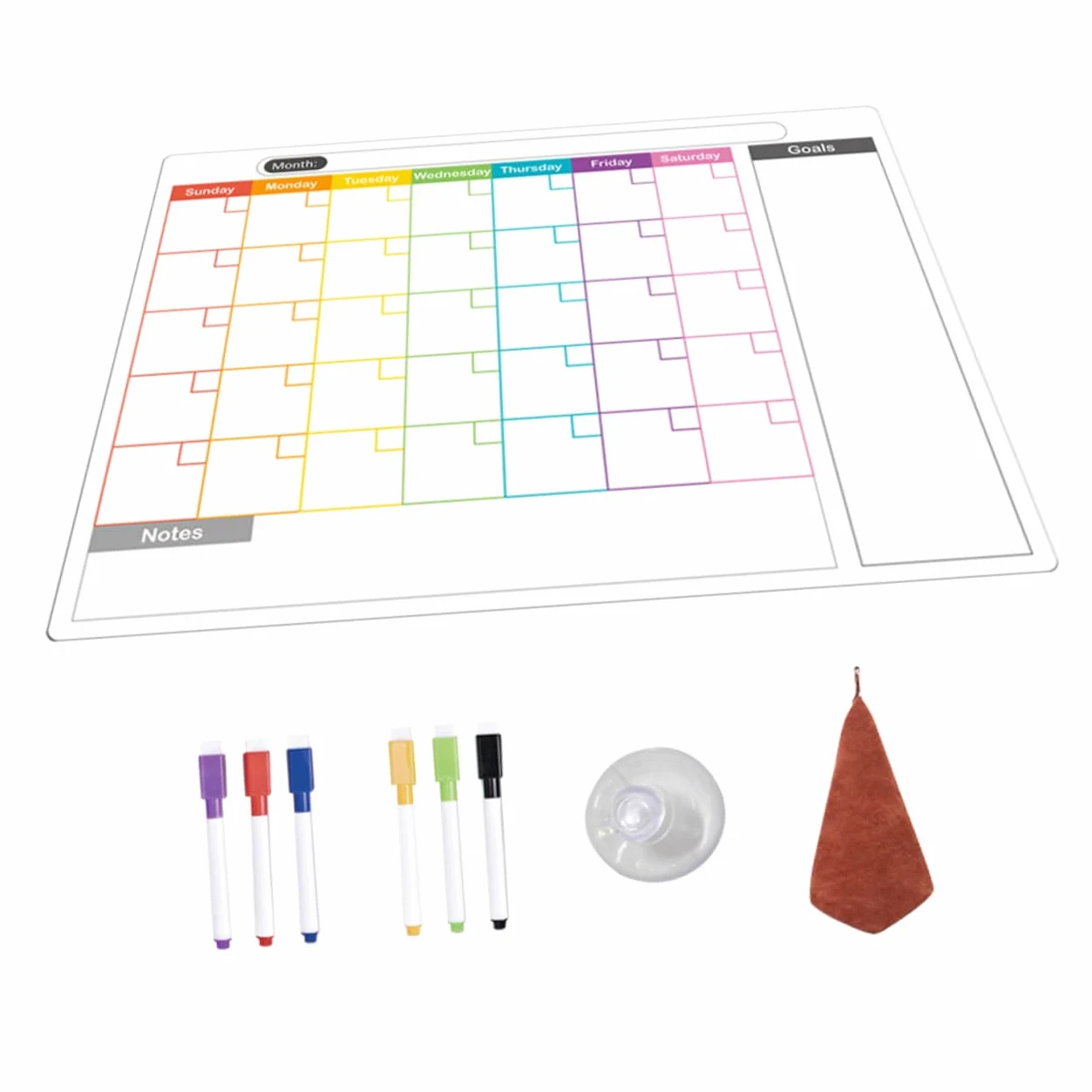 SHINEOFI 5 Set planner settimanale planning settimanale Piano settimanale asse organizzatore di armadietti mini pianificare il calendario di scrittura lista pianificazione lavagna cotone