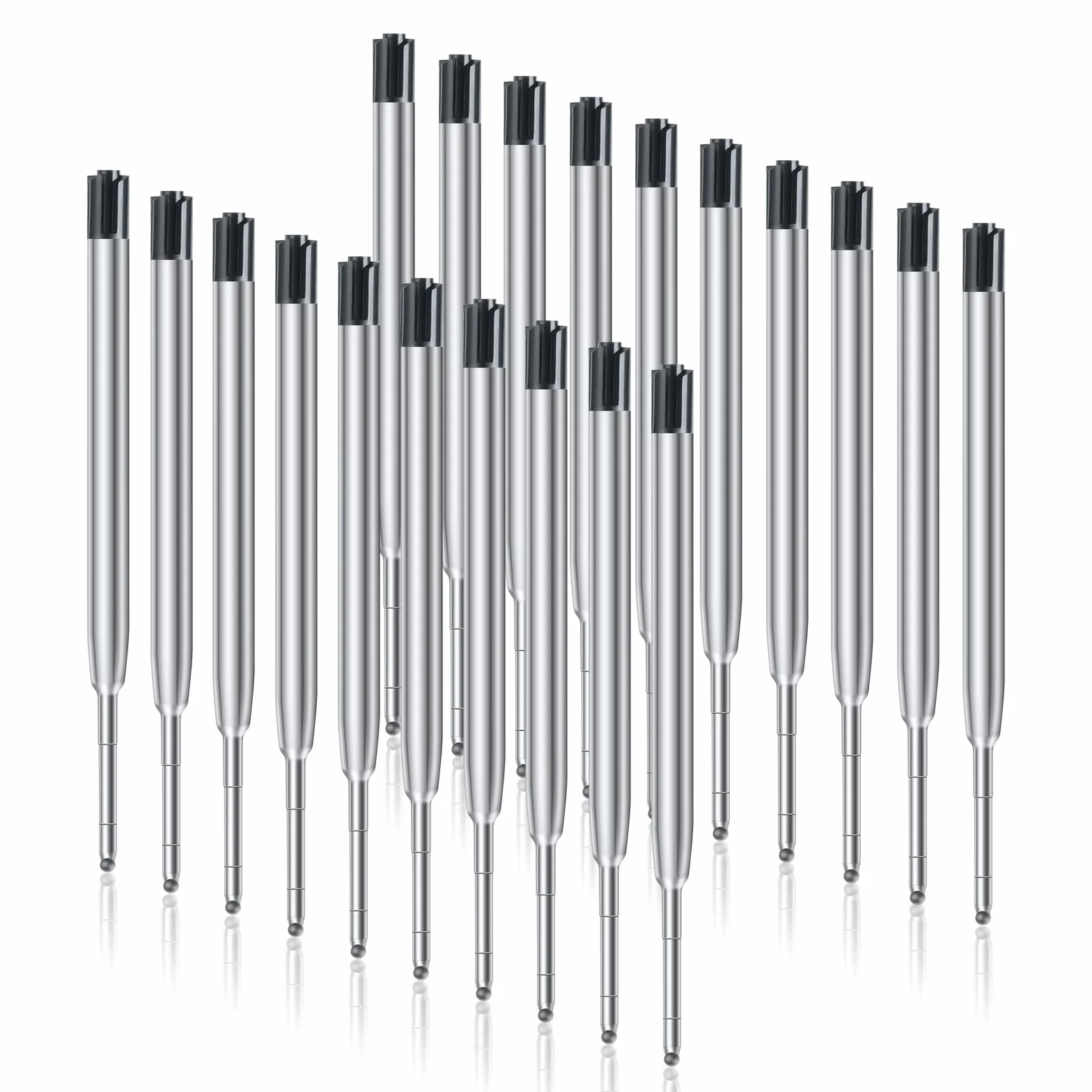 OFFCUP Ricariche per Penna a Sfera 20Pcs, Set Ricariche Inchiostro Compatibili con Montblanc, Nero