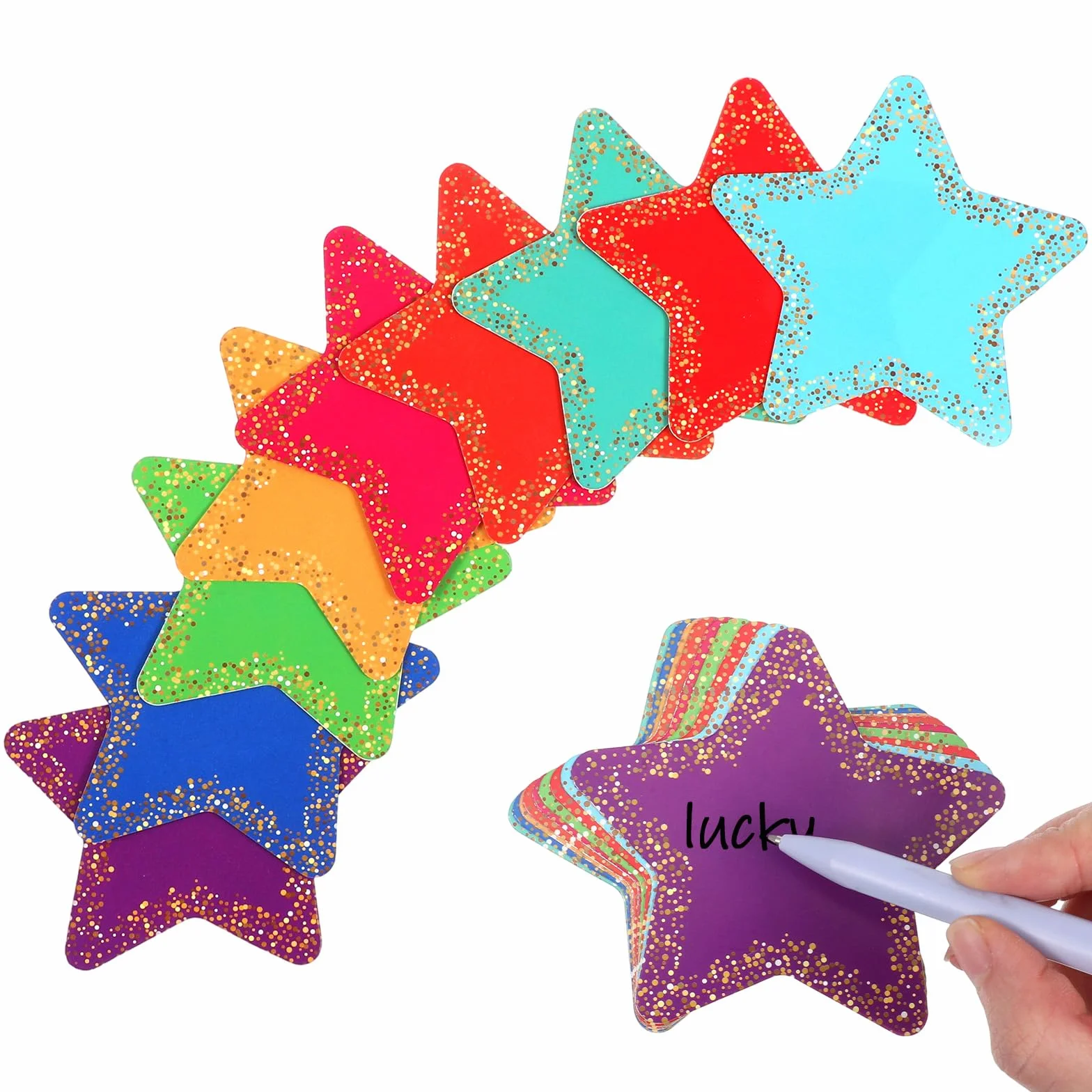 Sagome a Stella per Decorazioni Bacheche 8,9 cm Stelle di Carta Colorate per Insegnanti Aule Artigianato Fai da Te