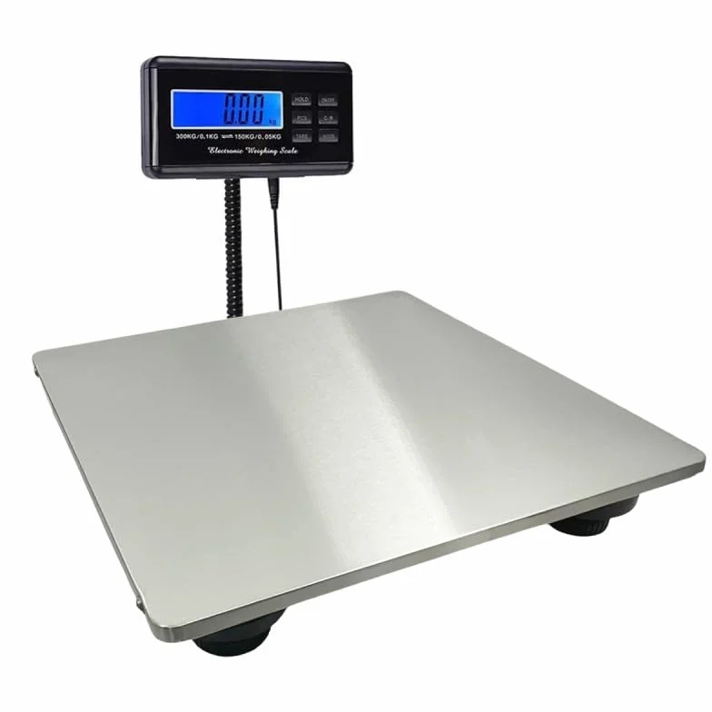 Pesa pacchetto mobile professionale, 150 kg, vassoio in acciaio