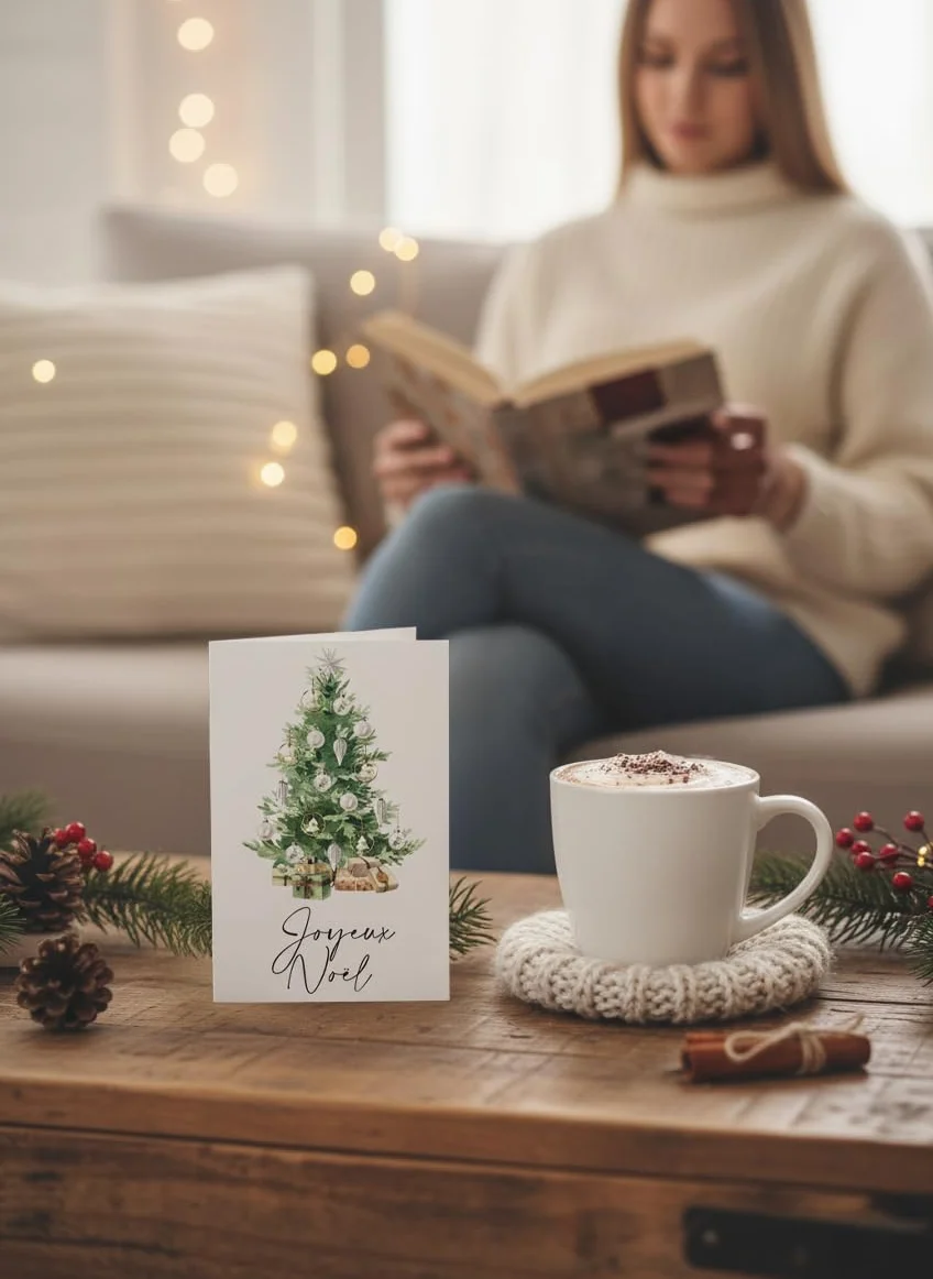 Set de 30 Cartes de Noël A6 avec Enveloppes Blanches – Cartes Festives
