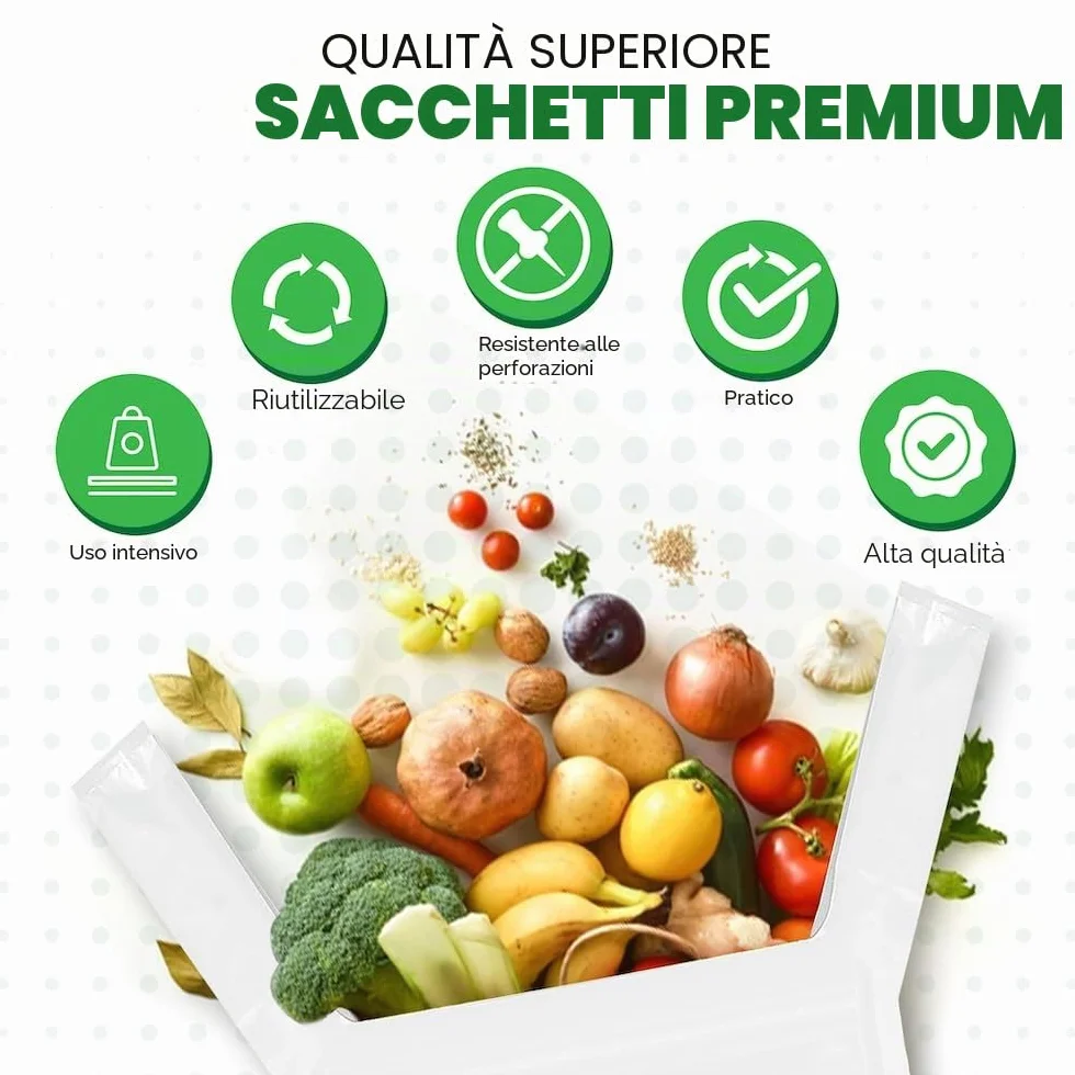Sacchetti Bianchi in Plastica Ecologica con Manici - Stile Gilet, Dimensioni a Scelta per Spesa, Regali, Boutique
