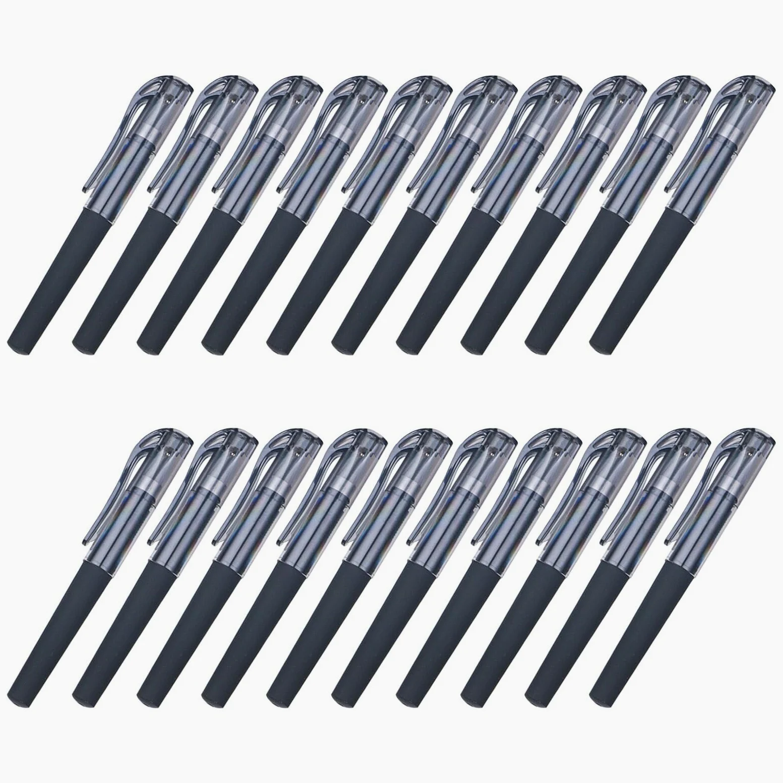 Zerodeko 50 Penne Gel Tascabili Punta Fine 0,5 Mm, Penna Leggera Cappuccio, Inchiostro Nero Resistente allo Sbiadimento per Ufficio, Scuola e Diario