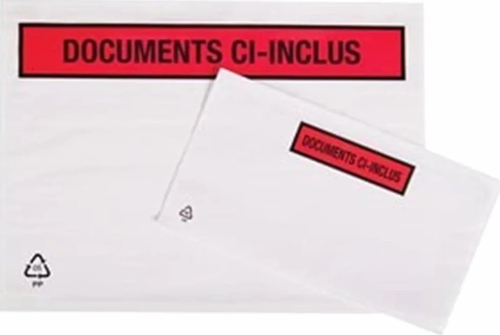 CI-INCLUS - Buste portadocumenti con chiusura adesiva, impermeabili, formato A6, 165 x 122 mm, confezione da 1000