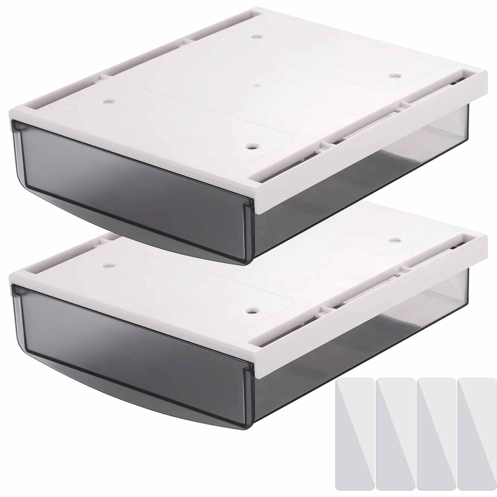 Fentar Cassetto Scrivania Trasparente in ABS, 2 Pezzi, Organizzatore per Ufficio