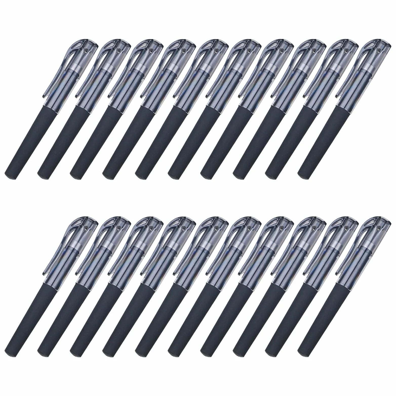 Gatuida Penna Gel Mini Tascabile Cappuccio 0,5 Mm Inchiostro Nero Resistente per Scrivere Scuola Ufficio 50 Pezzi