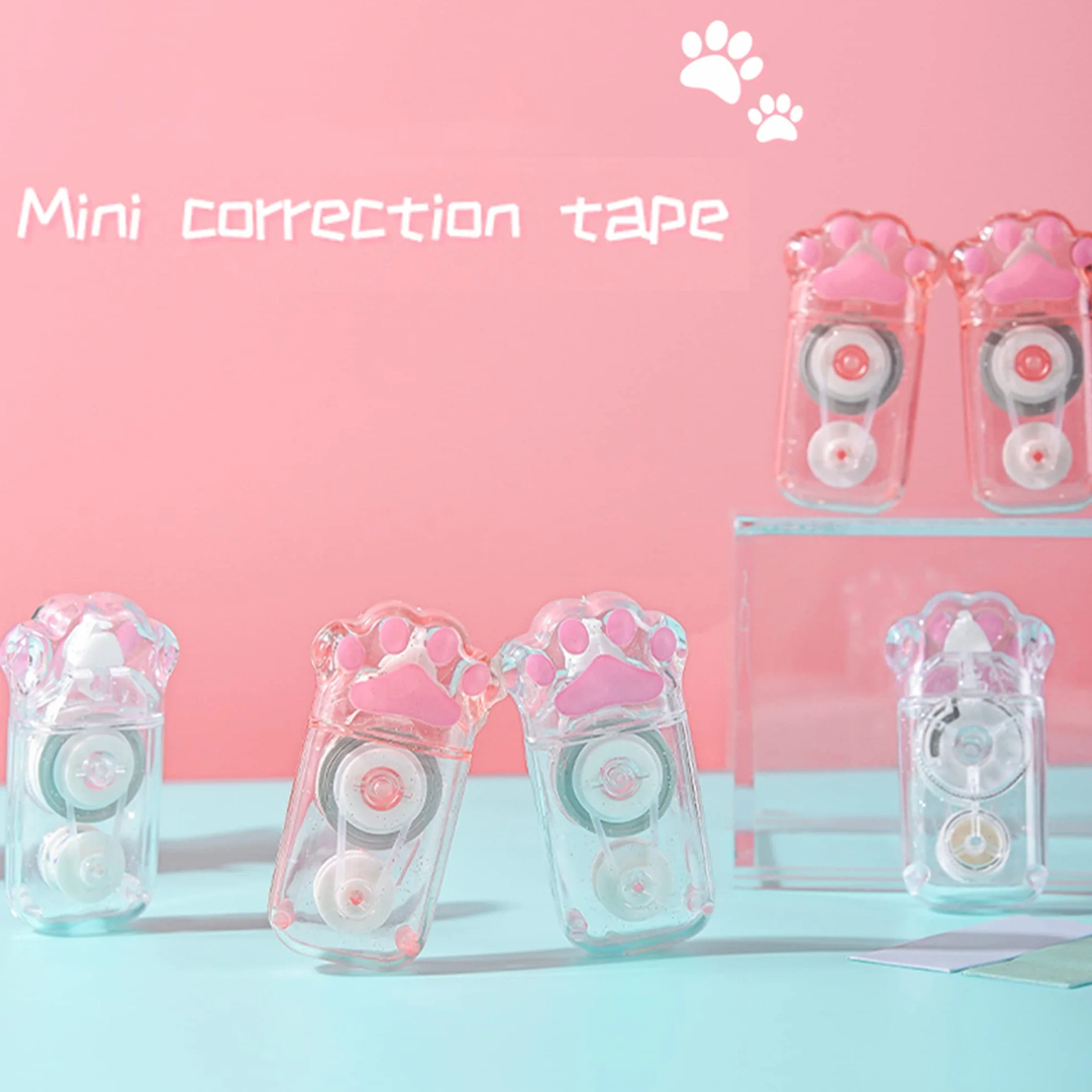 Nastro di correzione zampe di gatto mini 5 mm x 6 m, atossico, ecologico, approvato FDA, 6 rulli