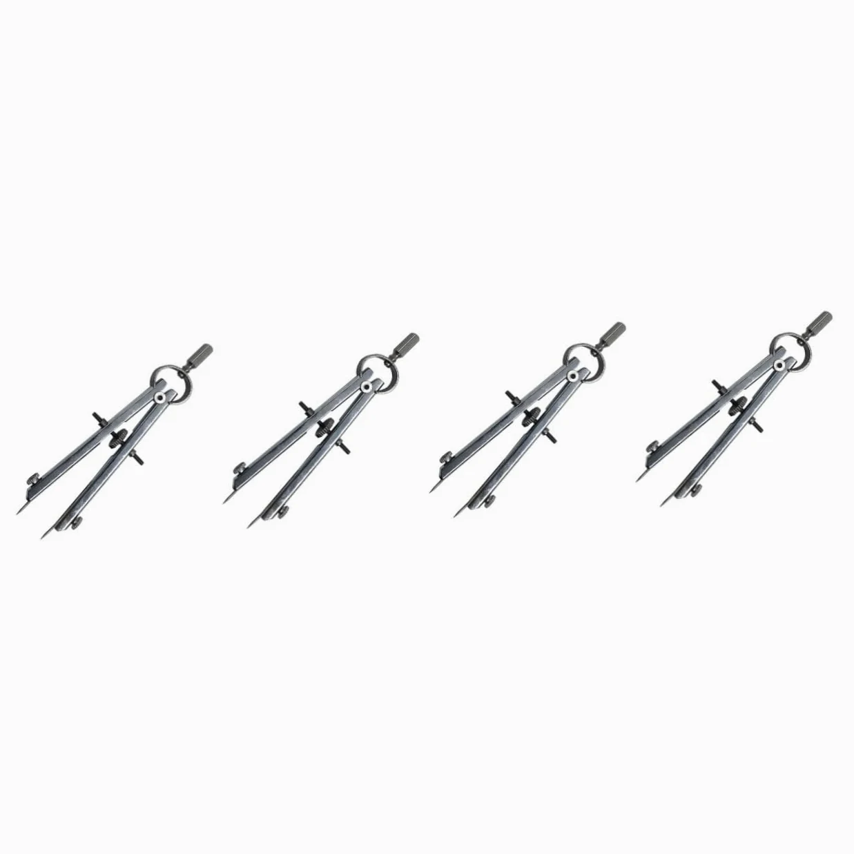 NUOBESTY 4 Pz Bussole Compasso Geometrico Strumento Di Disegno Del Cerchio Bussola Per La Matematica Compasso a Matita Acciaio Inossidabile Maggiore Alunno Materiale Scolastico