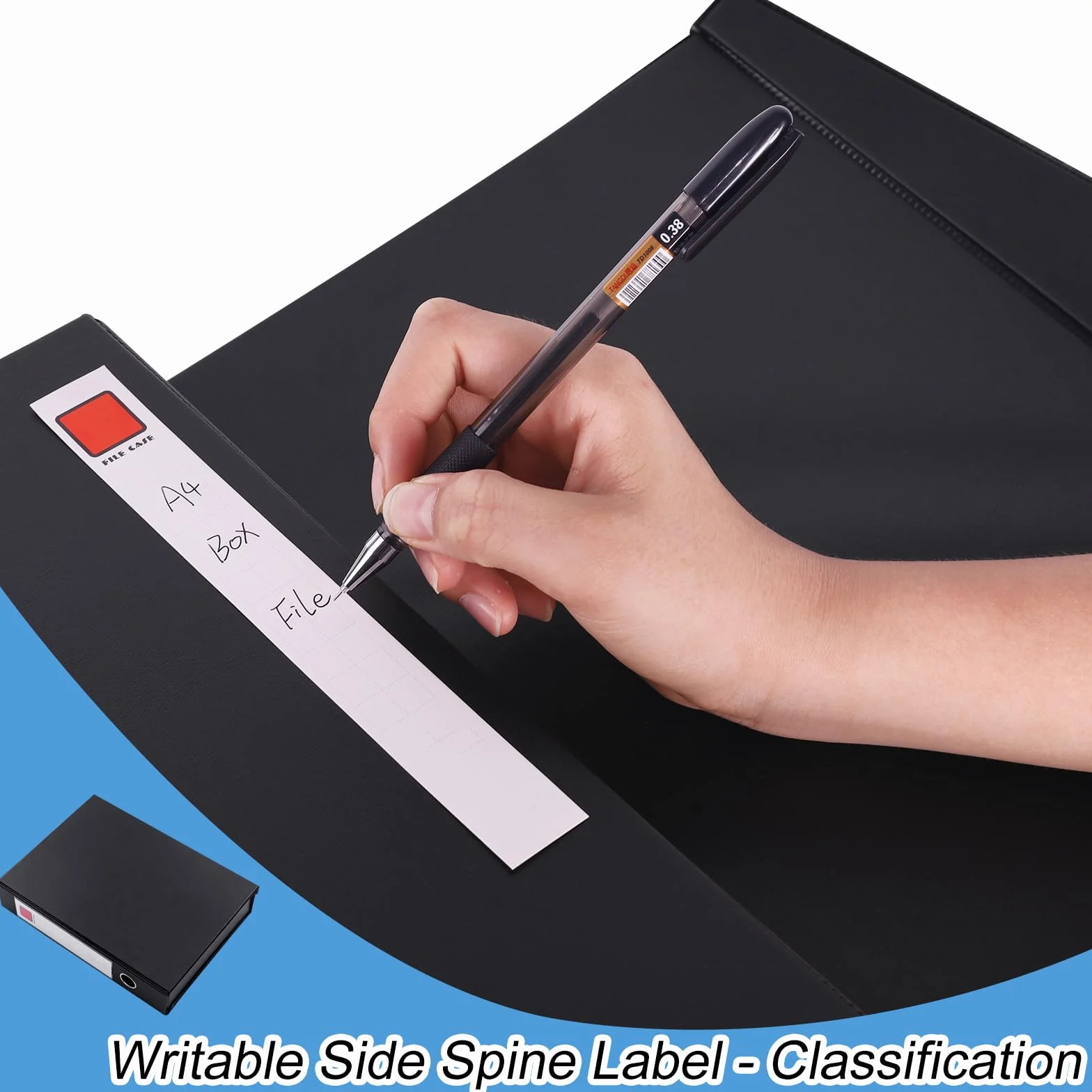 3PCS Scatola Archivio A4 con Coperchio, Dorso da 45mm, per Ufficio | A4 Scatola Archivio, Scatola per Documenti Archivio, Cartella Portaprogetti Scatole per ufficio, Scuole (Nero)