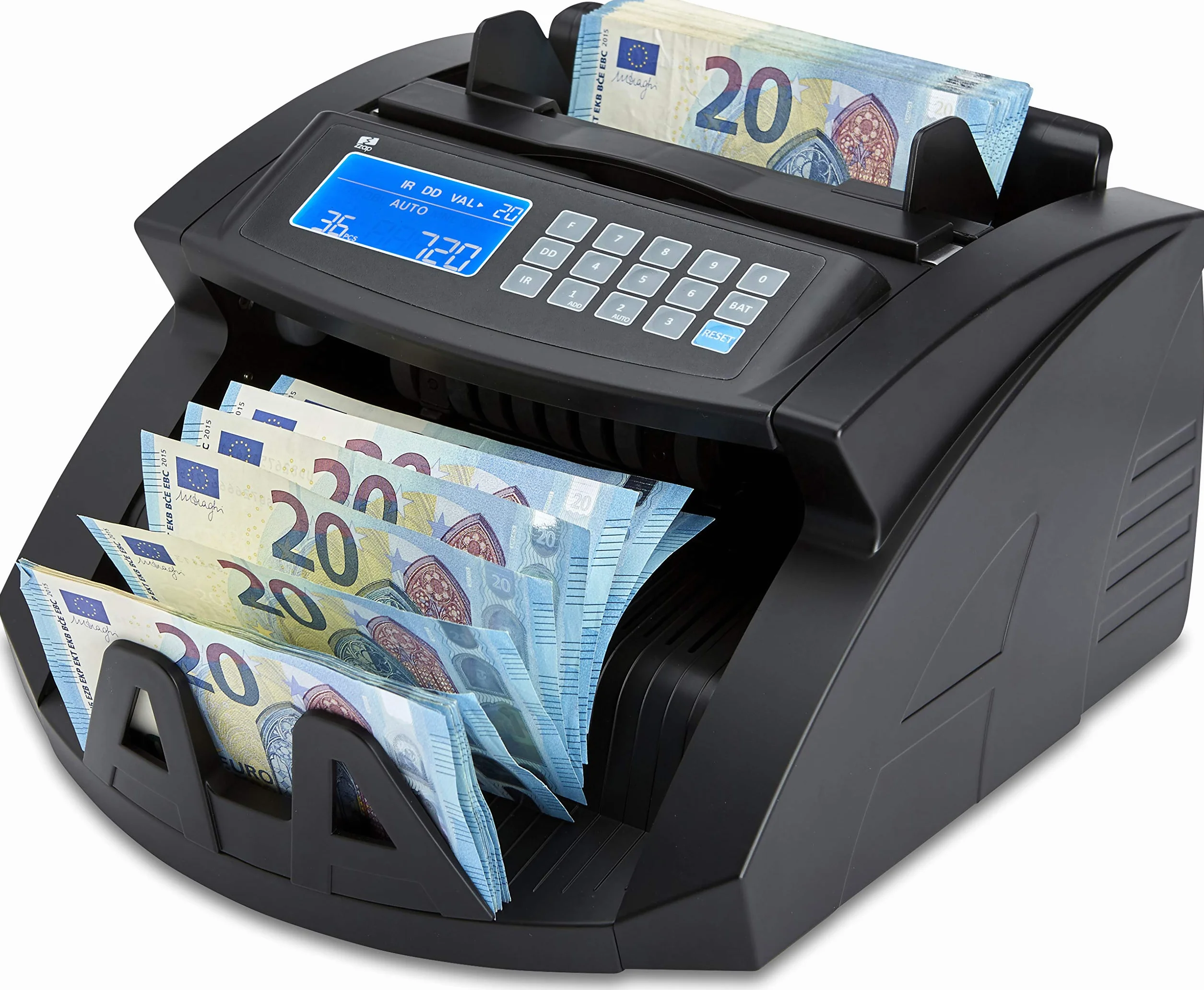 ZZap NC20 Contabanconote - Conta 1.000 banconote al minuto, Conteggio in lotti, conta tutte le valute del mondo e altro ancora!