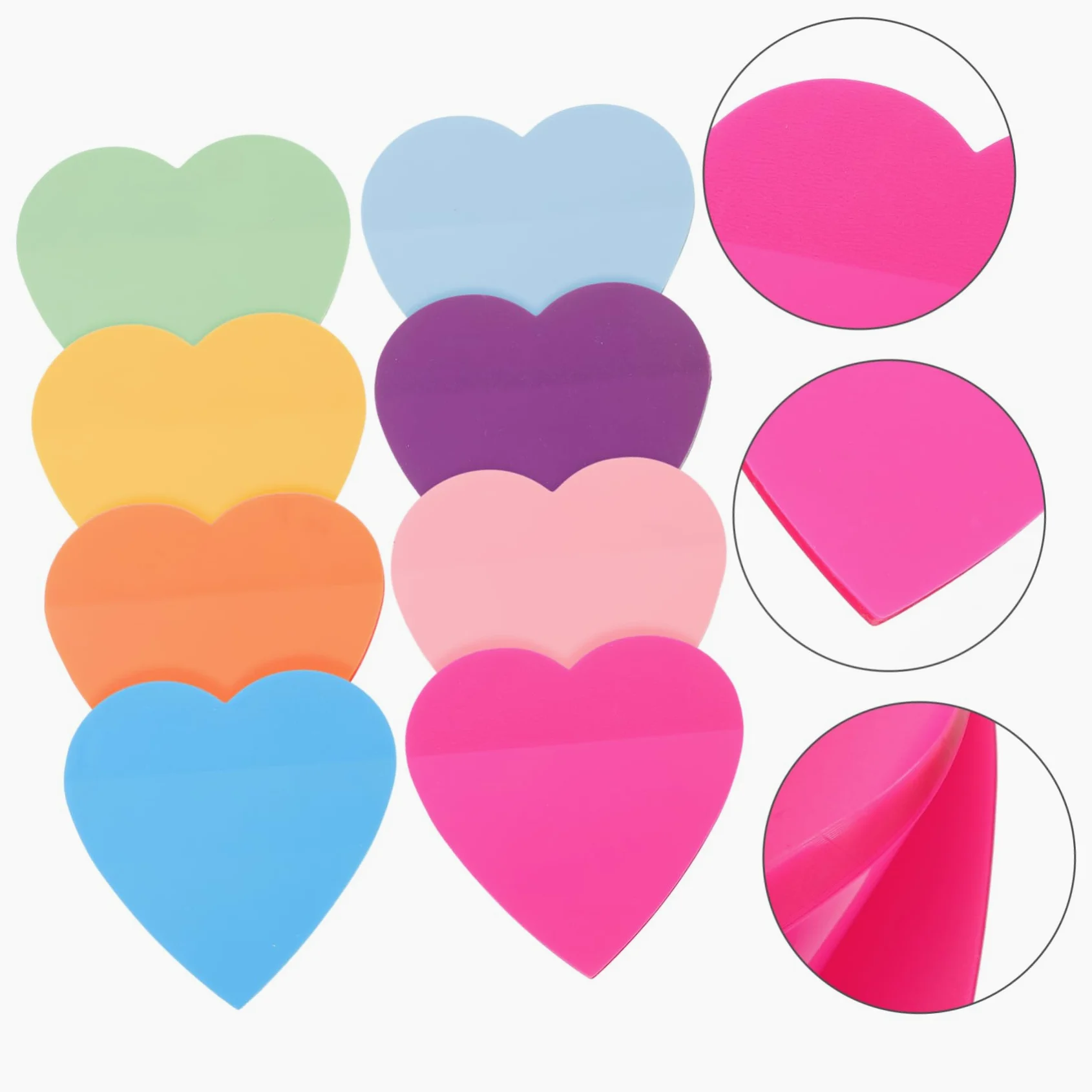 OSALADI 4 Pezzi 8 Note d'amore Nota pad rosa giallo Forniture scuola tampone adesivi promemoria adesivi per promemoria dal design semplice quaderni scolastici carta