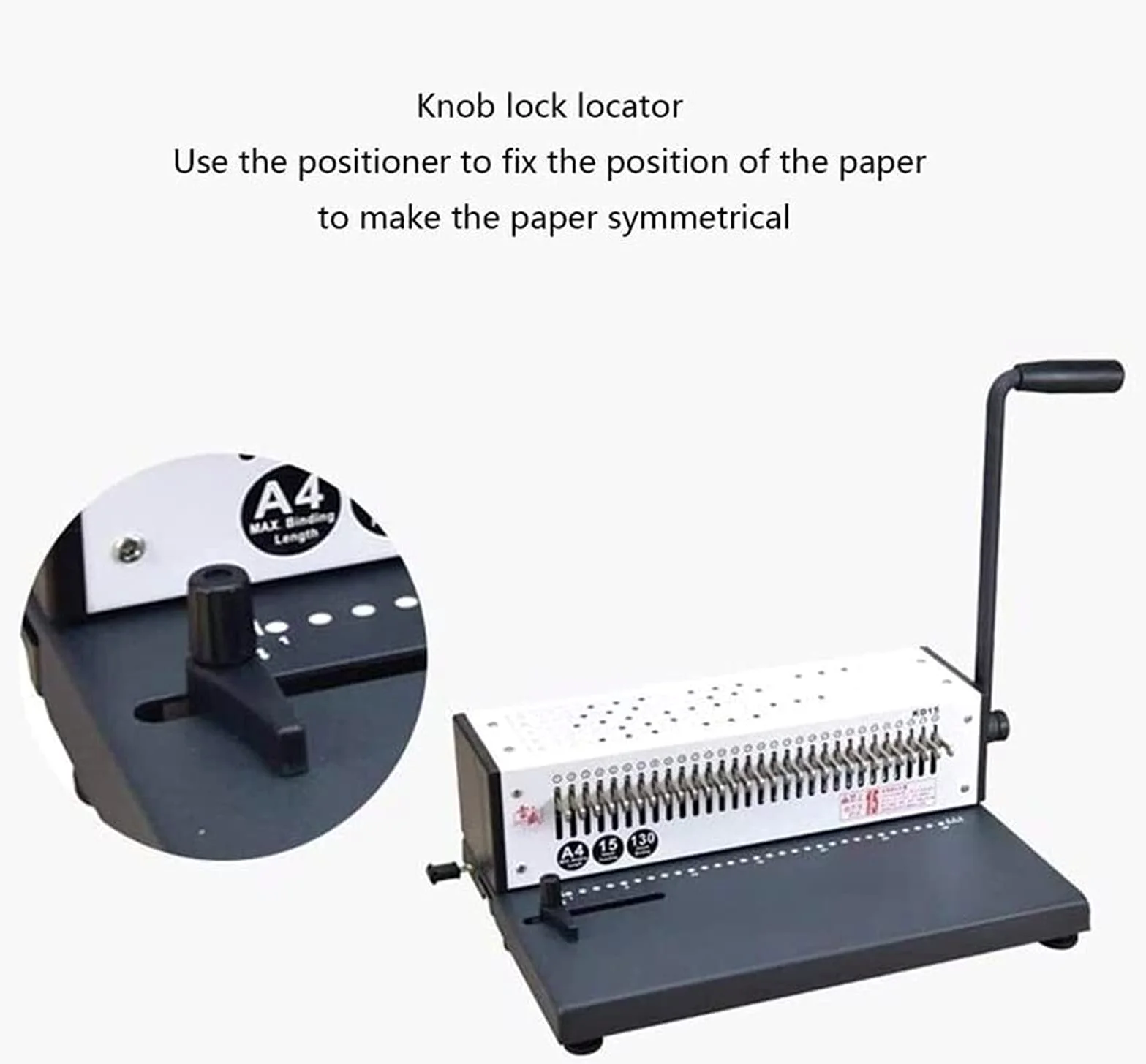 Accessori per Ufficio, rilegatrice per carichi Pesanti, Clip Rigida, Anello di Apertura, punzonatrice, Calendario, Libretto, taccuino e rilegatrice a Bobina Singola da 30 Fori (col