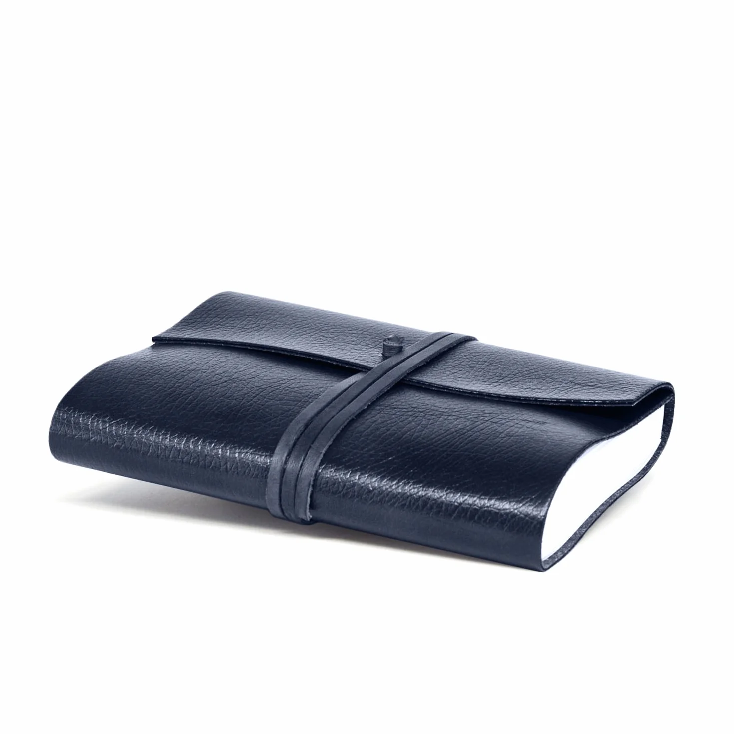Belcraft Tivoli Diario/Taccuino in Pelle riciclata, Realizzato a mano da Artigiani Toscani, Include Scatola Regalo, A5 (15x21 cm) Blu Marino