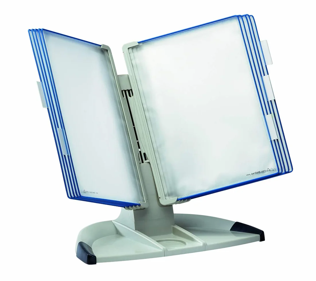 Leggio A4 da tavolo azzurro T-Office 10 buste