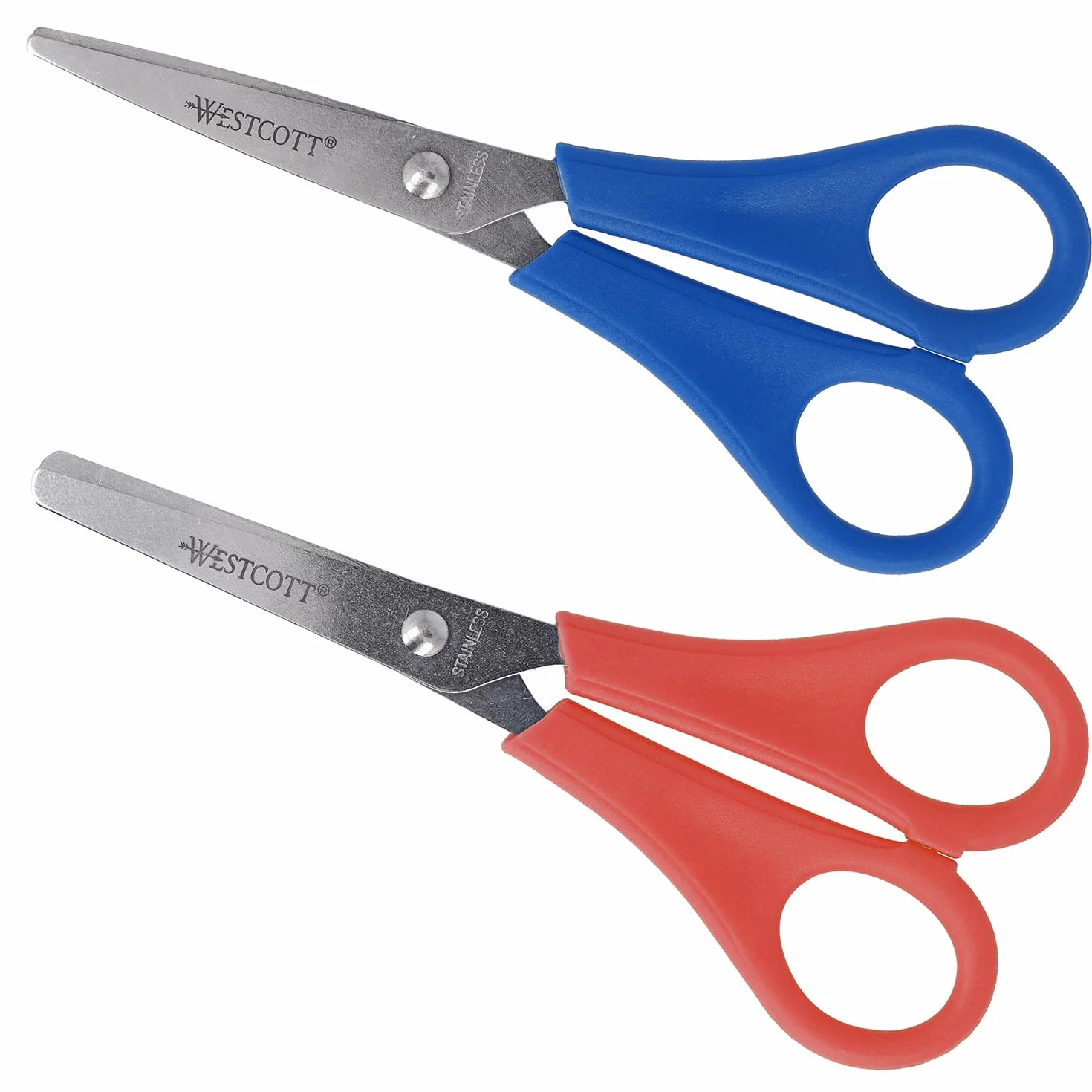 Westcott E-2069 Set forbici bambino 2 pezzi 5 cm 1x unta 1x rotonda assortimento colori