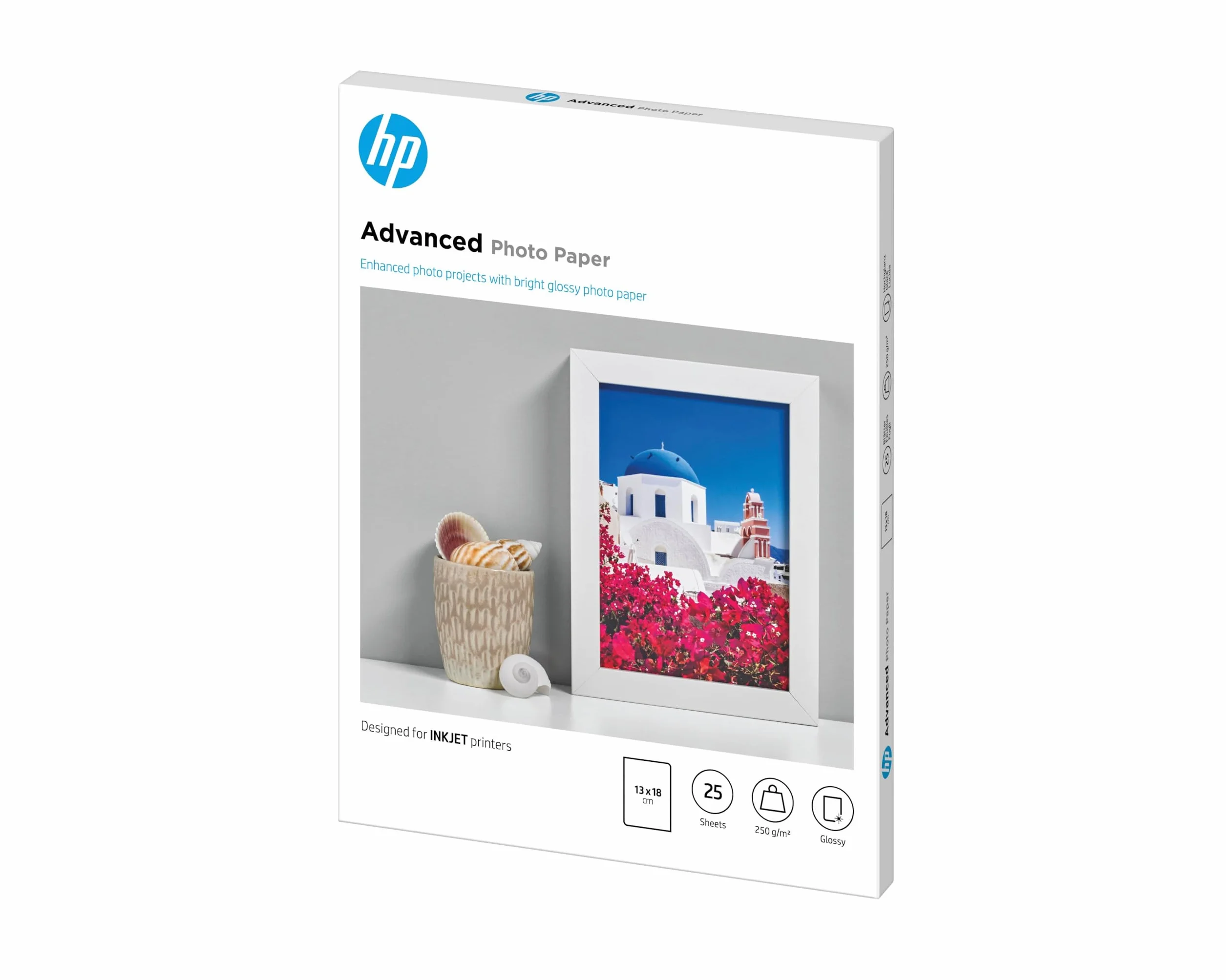HP Carta fotografica lucida Q8696A 250 g/m2 13x18 cm 25 fogli