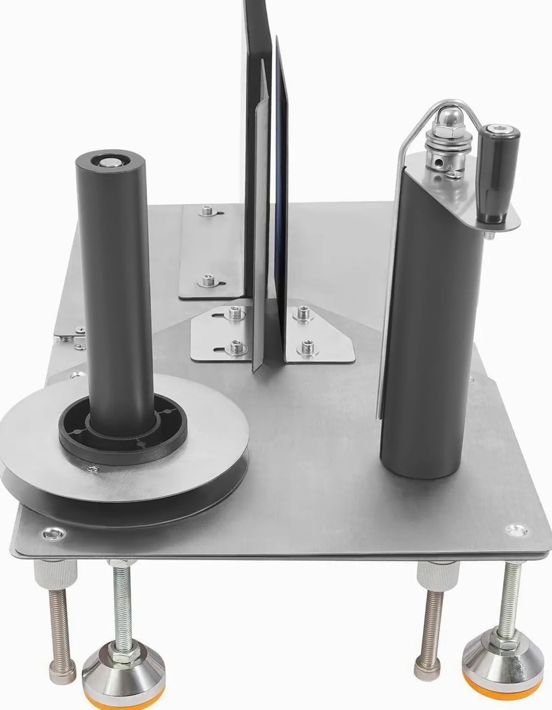 Etichettatrice Manuale per Bottiglie con Altezza Regolabile, Adatta a Bottiglie Rotonde, quadrate e poligonali, Ideale per Piccole Imprese.