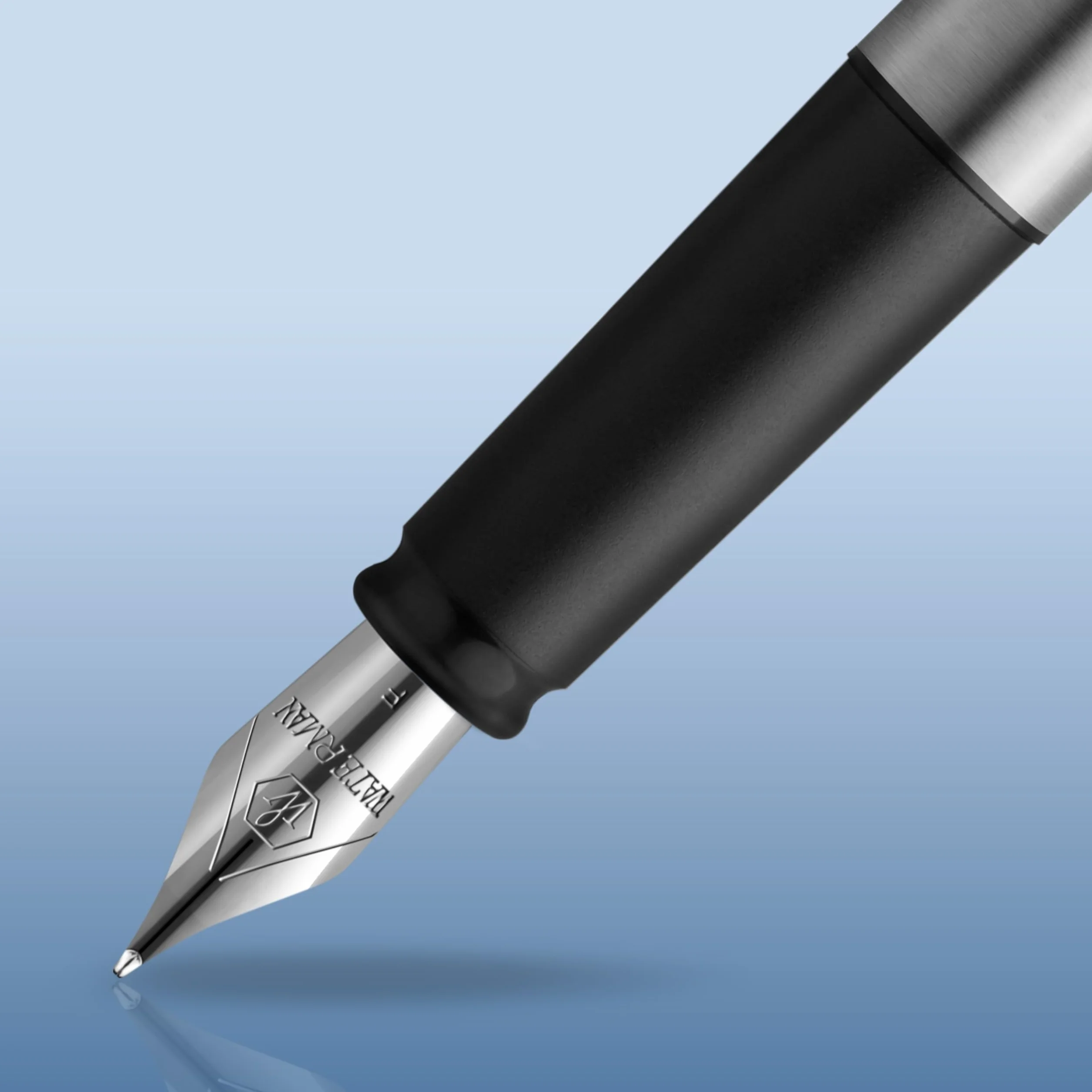 Waterman Allure Penna Stilografica Acciaio Inossidabile Punta Fine Inchiostro Blu