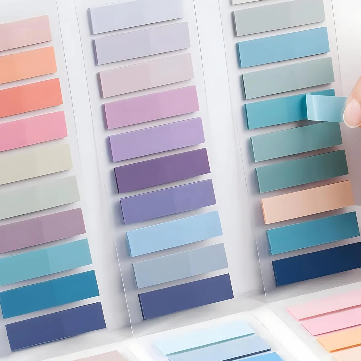 Segnapagina Adesivi Trasparenti Colorati 2400 Pezzi 12 Stili per Ufficio Scuola