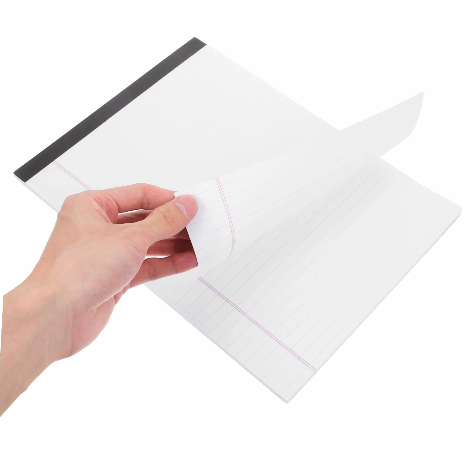 Hemobllo Blocchi per Appunti Legali 4 Pezzi Formato A4 Carta Bianca Righe Larghe Facile da Staccare Soluzione Portatile per Scuola e Ufficio