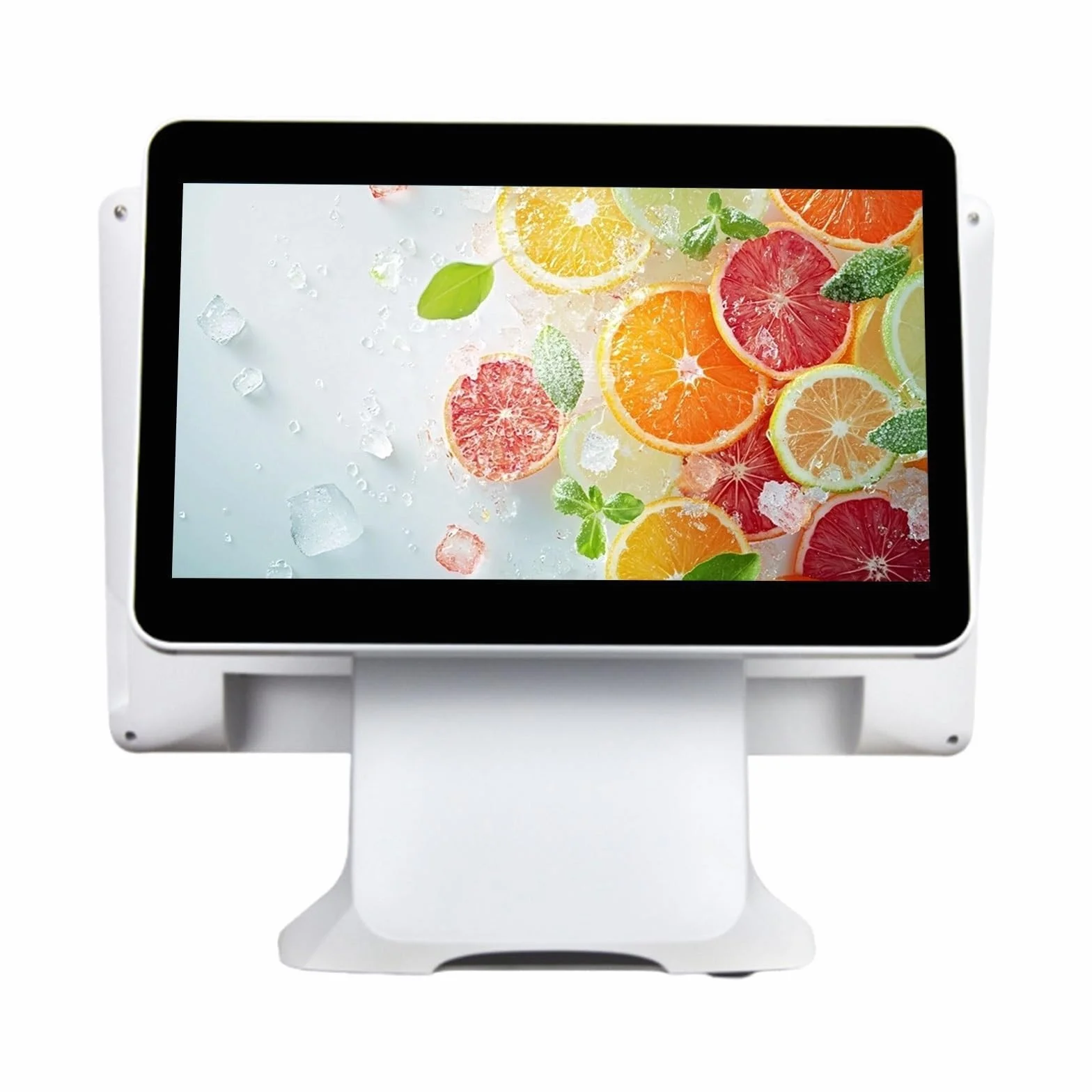 Registratore di cassa del sistema del punto di vendita, macchina doppia di posizione dell'esposizione del touch screen con l'esposizione del cliente per la vendita al dettaglio, i ristoranti, i caffè