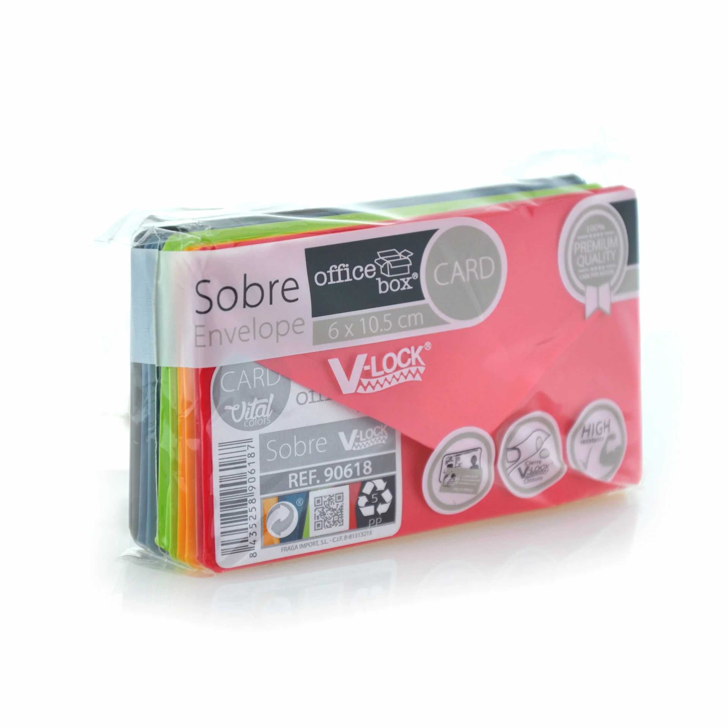 Cartellini su chiusura V-Lock Confezione da 10 - Dimensioni Scheda - Opaco Esterno e Glitter Interno Texture Soft Touch - Office Box