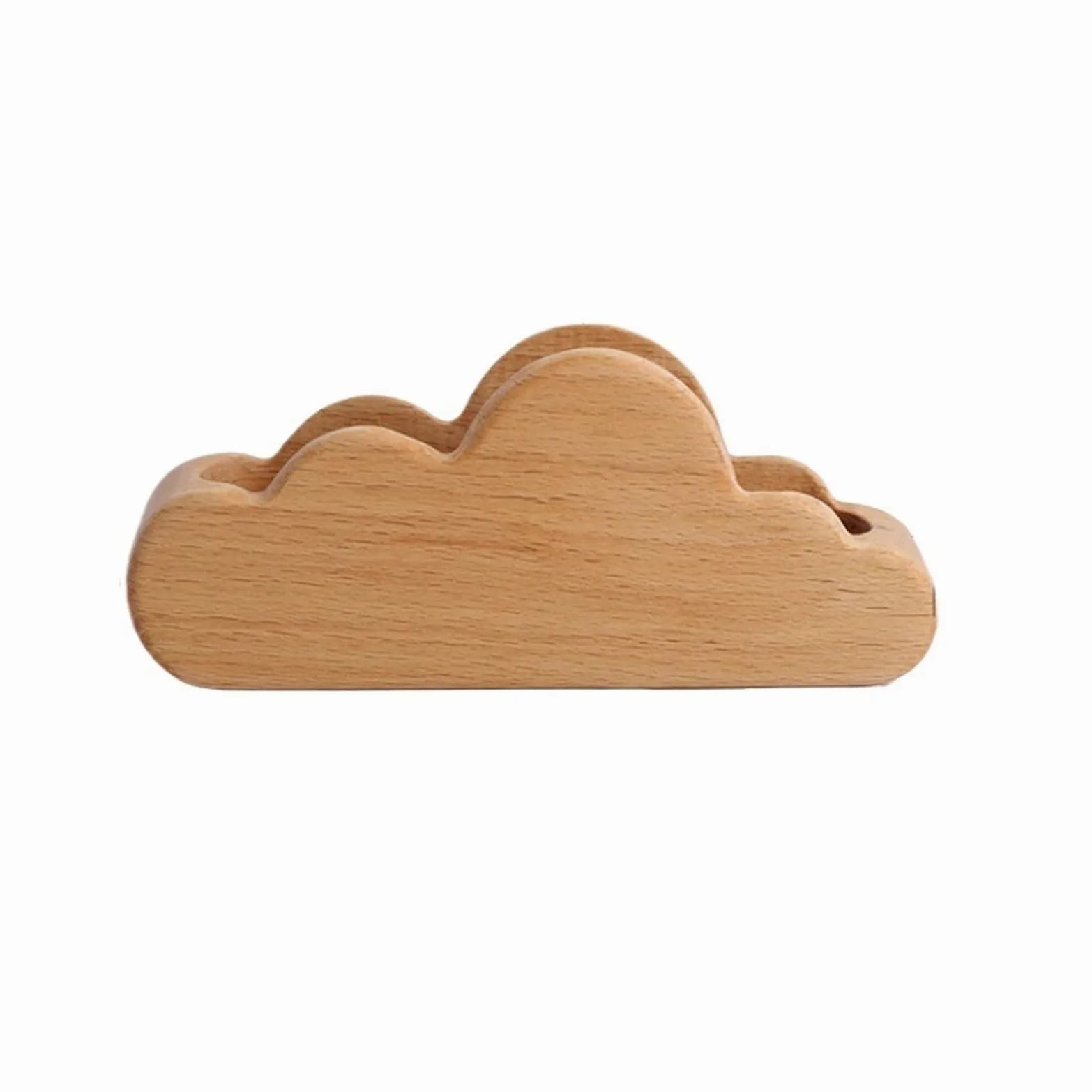 Espositore per Biglietti da Visita, Porta Biglietti da Visita per scrivania, espositore in Legno per Biglietti da Visita per Ufficio, Tavolo per Ufficio e casa (Naturale 12x4,8x3 cm)