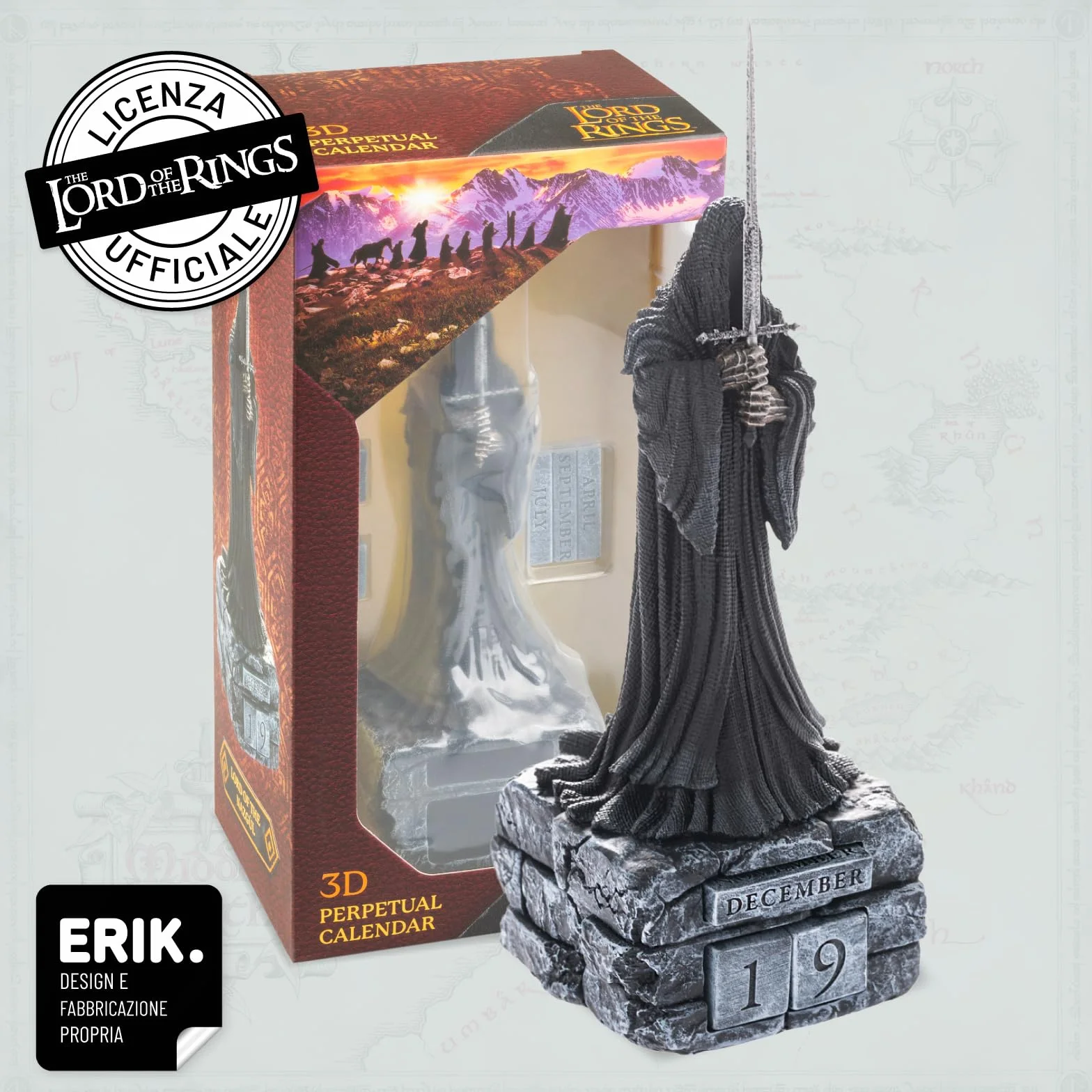 Grupo Erik Calendario Perpetuo Il Signore degli Anelli Nazgul 3D - Calendario da Tavolo Signore degli Anelli Gadget | Decorazione da Scrivania per Fans Lord of the Rings (9 x 9 x 23 cm)