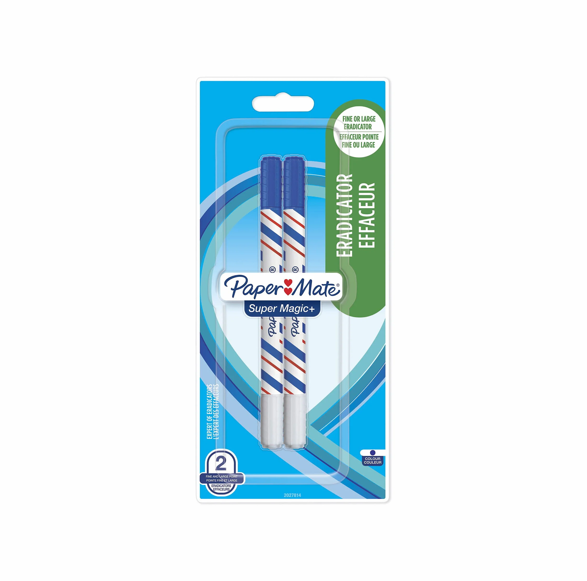 Paper Mate cartucce per penna stilografica blu cancellabile, Confezione da 2