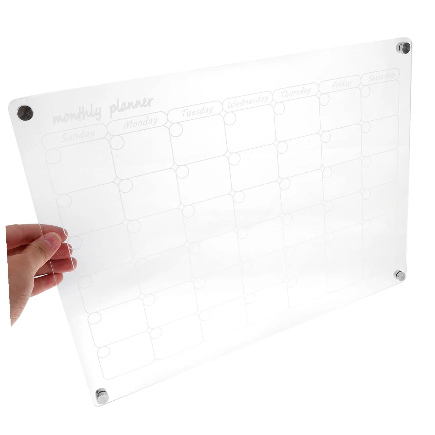 Calendario Magnetico Lavagna Settimanale e Mensile per Frigorifero Planner Pasti con Superficie Cancellabile Set Completo con Pennelli e Magneti Resistenti Organizer Cucina
