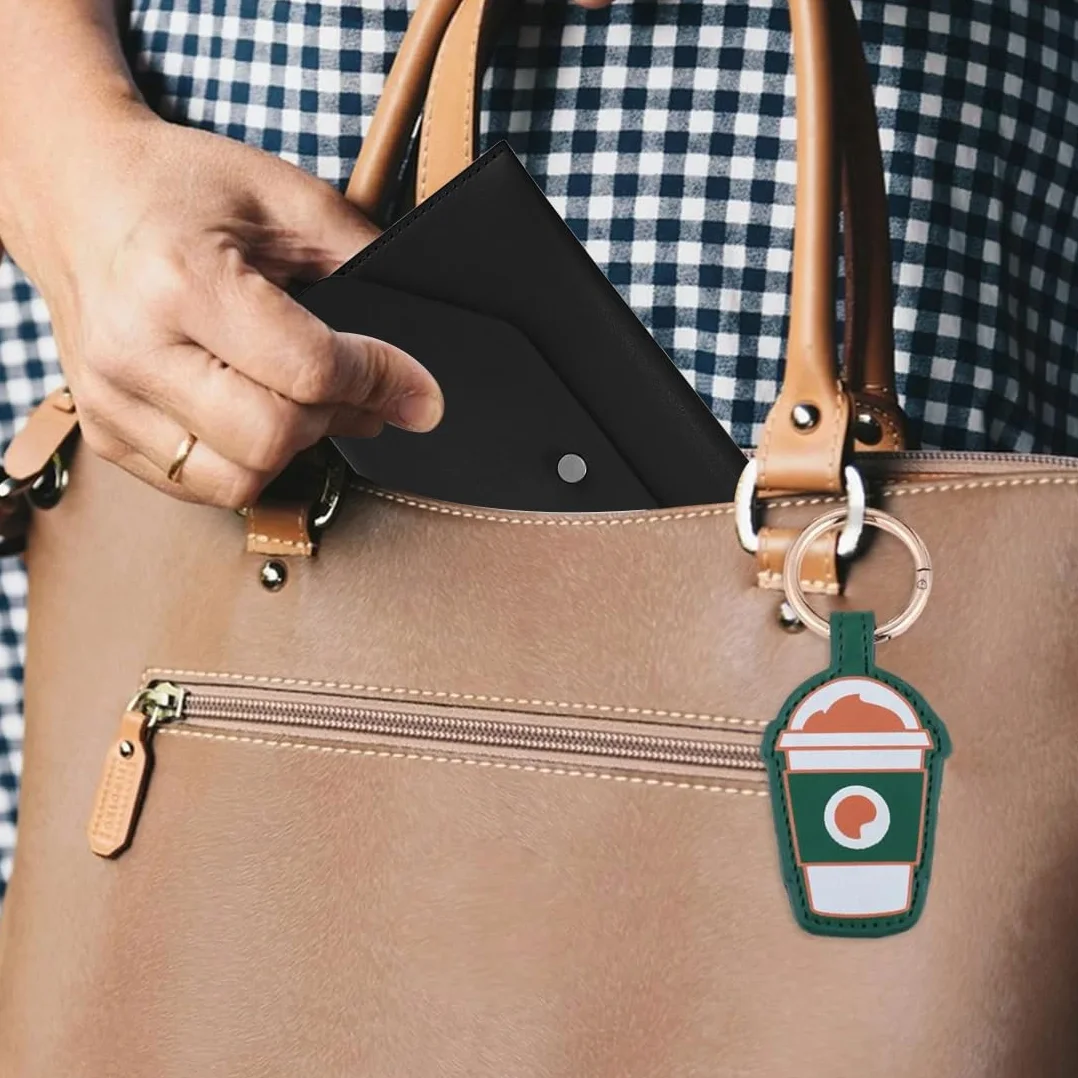 Buste per banconote in pelle nero per viaggi donne