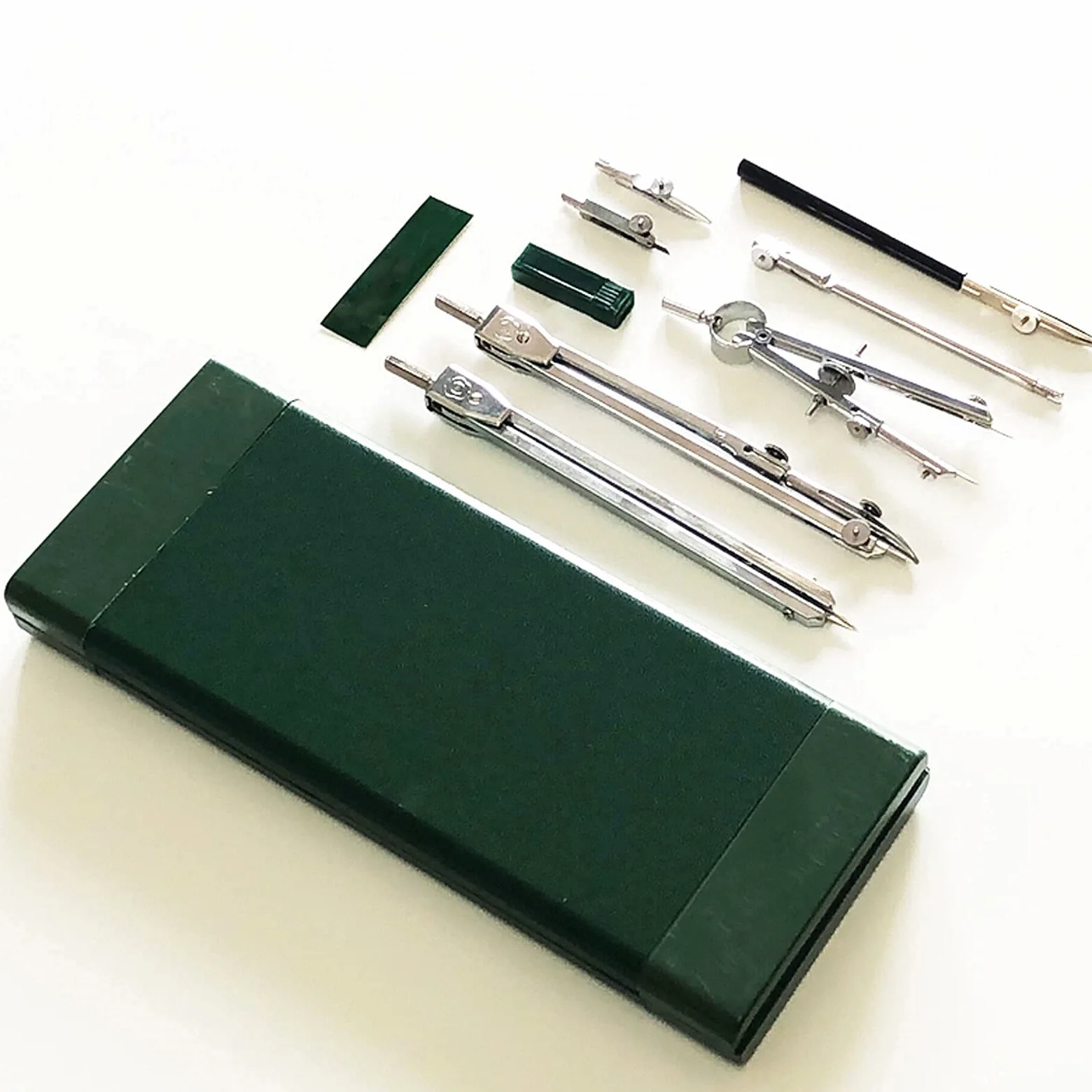 Kit di Geometria Matematica Kit di Geometria 9 Pezzi di Strumenti da Disegno Costruzione Meccanica Progettazione ingegneristica Strumenti di Disegno Professionali Compasso Kit di Geometria