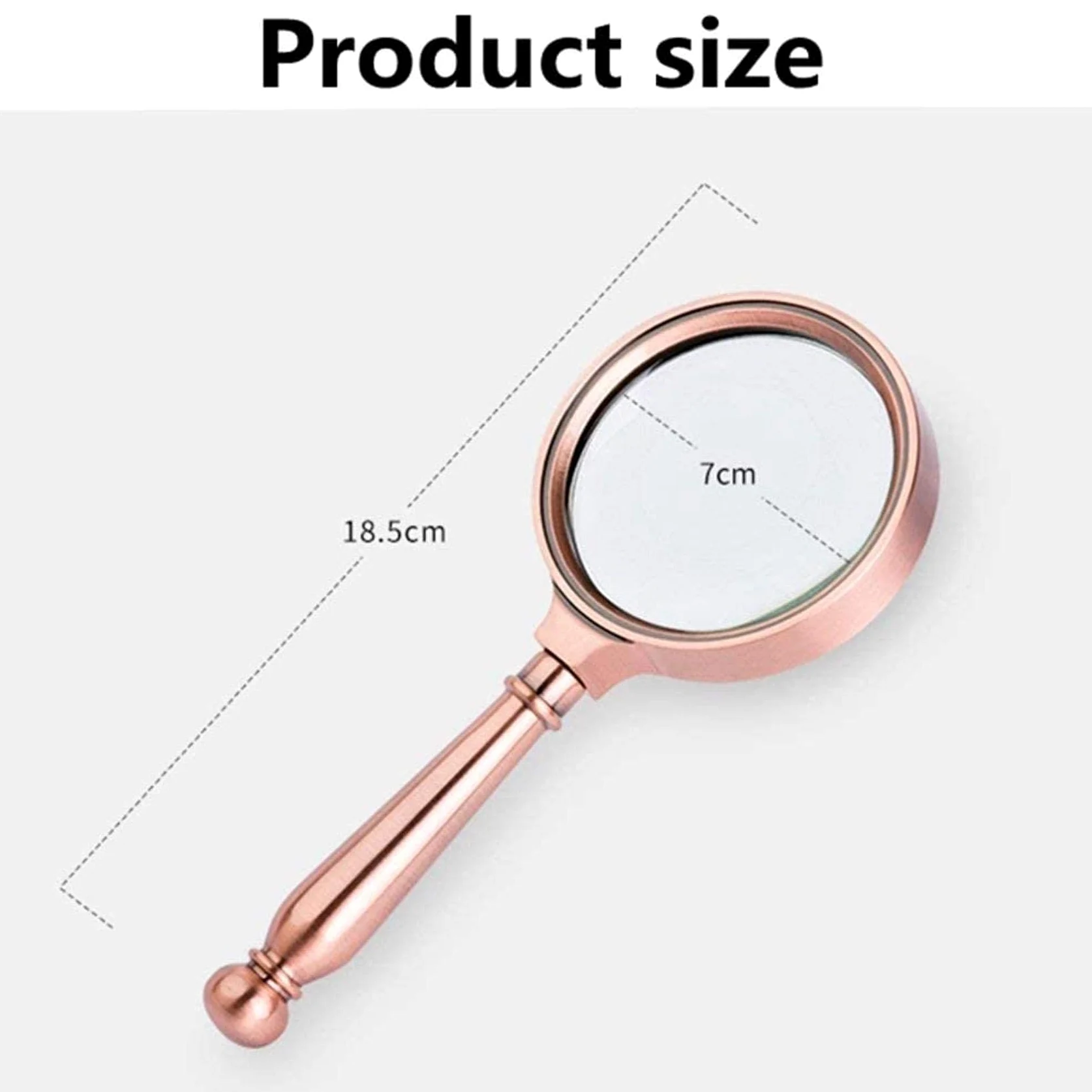 Lenti di ingrandimento 10X Magnifyiglass con Impugnatura retrò The Elderly Ren Readibooks Identificazione Cucito Riparazione Ottica Lente di ingrandimento in ve