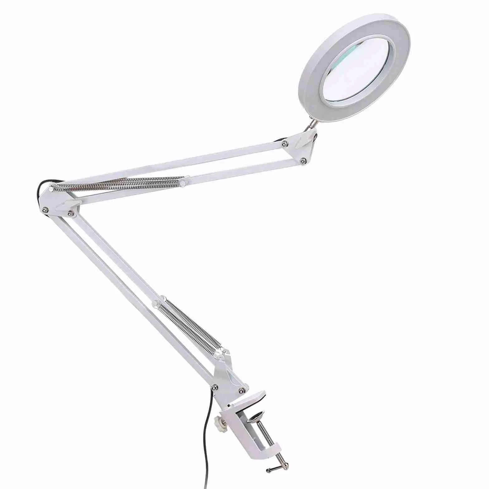 Lente d'ingrandimento 8X, lampada da scrivania a LED, lente d'ingrandimento illuminata USB con luce e morsetto regolabile, 3 modalità colore, luminosità regolabile per lettura per anziani