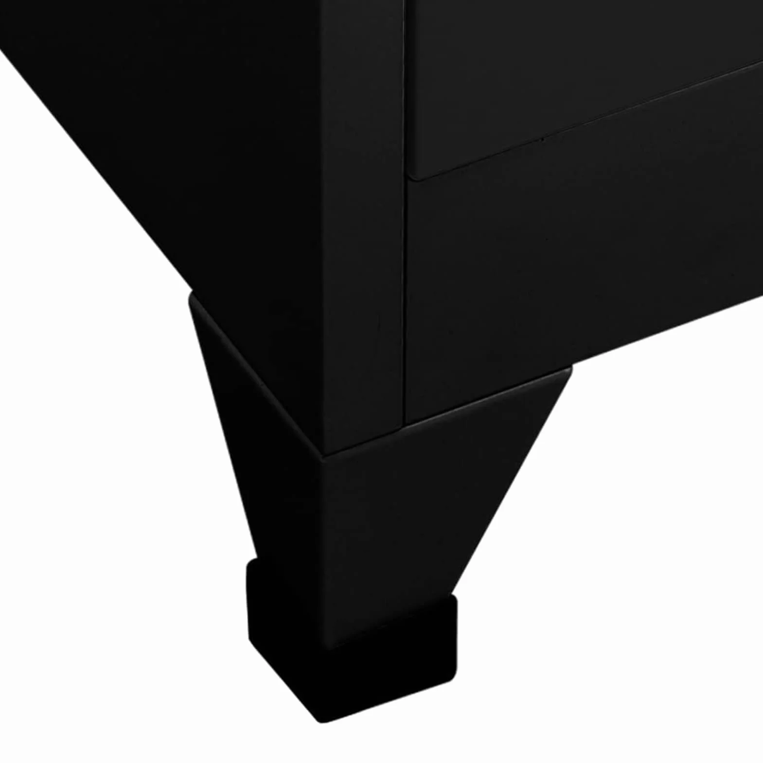 Gecheer Armadietto con Serratura Nero 90x40x180 cm in Acciaio