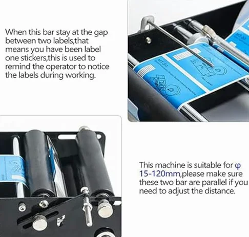 Stampante Manuale per Etichette adesive Dispositivo di incollaggio di Dimensioni Regolabili per un'applicazione efficiente di Etichette su lattine,plastica,Bottiglie di Vetro