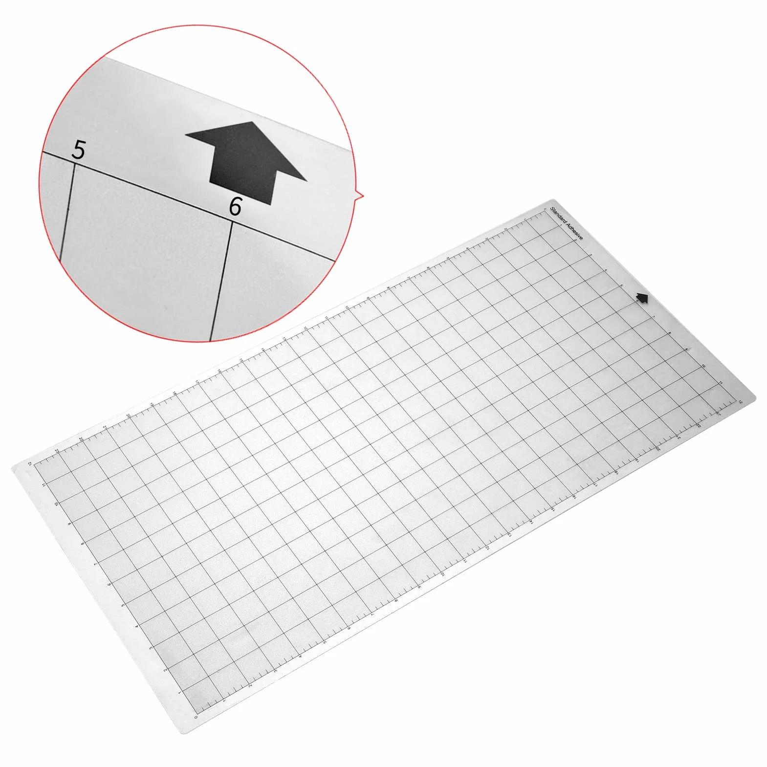 Tappetino da Taglio Adesivo Trasparente con Griglia di Misurazione per Silhouette Cameo Explore 3PCS
