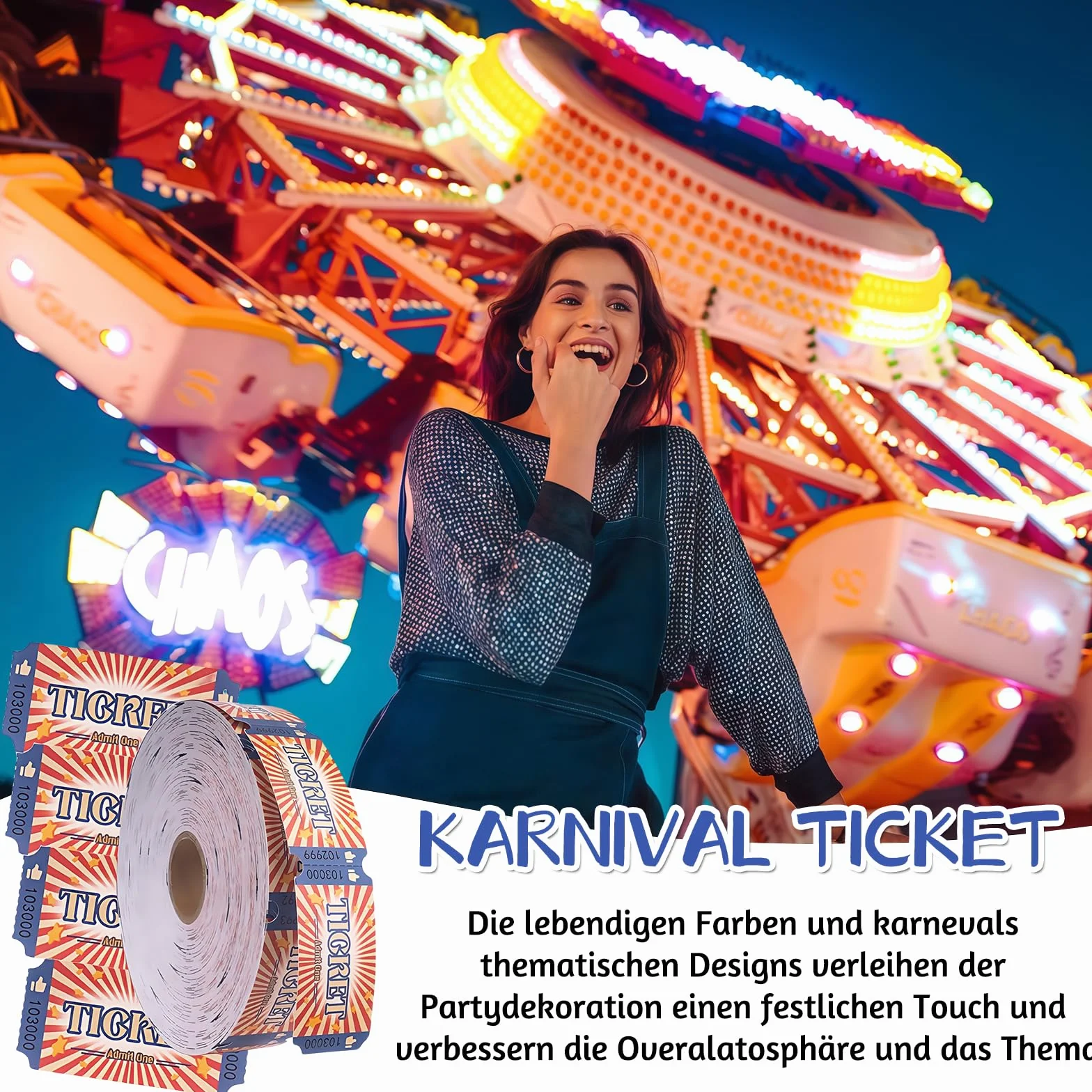 Biglietti d'ingresso Tombola 1000 con numerazione progressiva rotoli per premi eventi