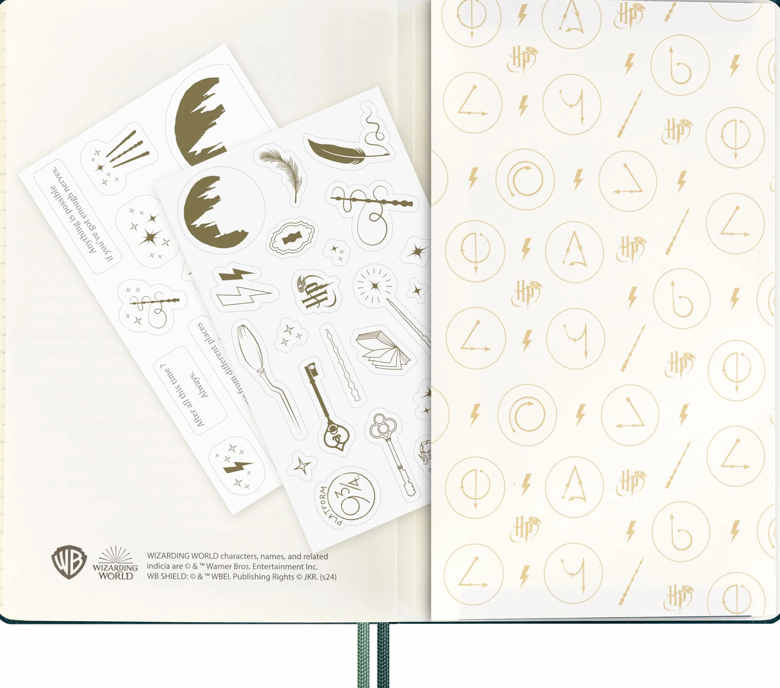 Moleskine Collezione Incantesimi del Mondo Magico Harry Potter Alhomora Weekly Planner, Agenda Settimanale 18 Mesi Copertina Rigida Fosforescerente, Formato Large 13 x 21 cm