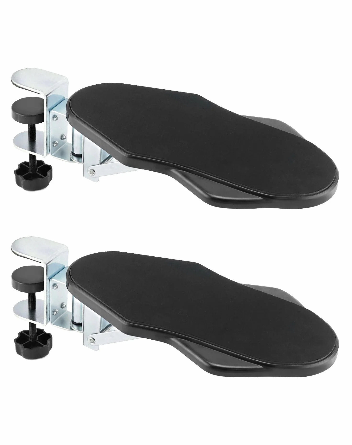 Set di 2 Poggiabraccio Ergonomico da Scrivania, Prolunga Scrivania per Supporto Bracciolo e Gomito, Rotazione 180° Pieghevole 90°