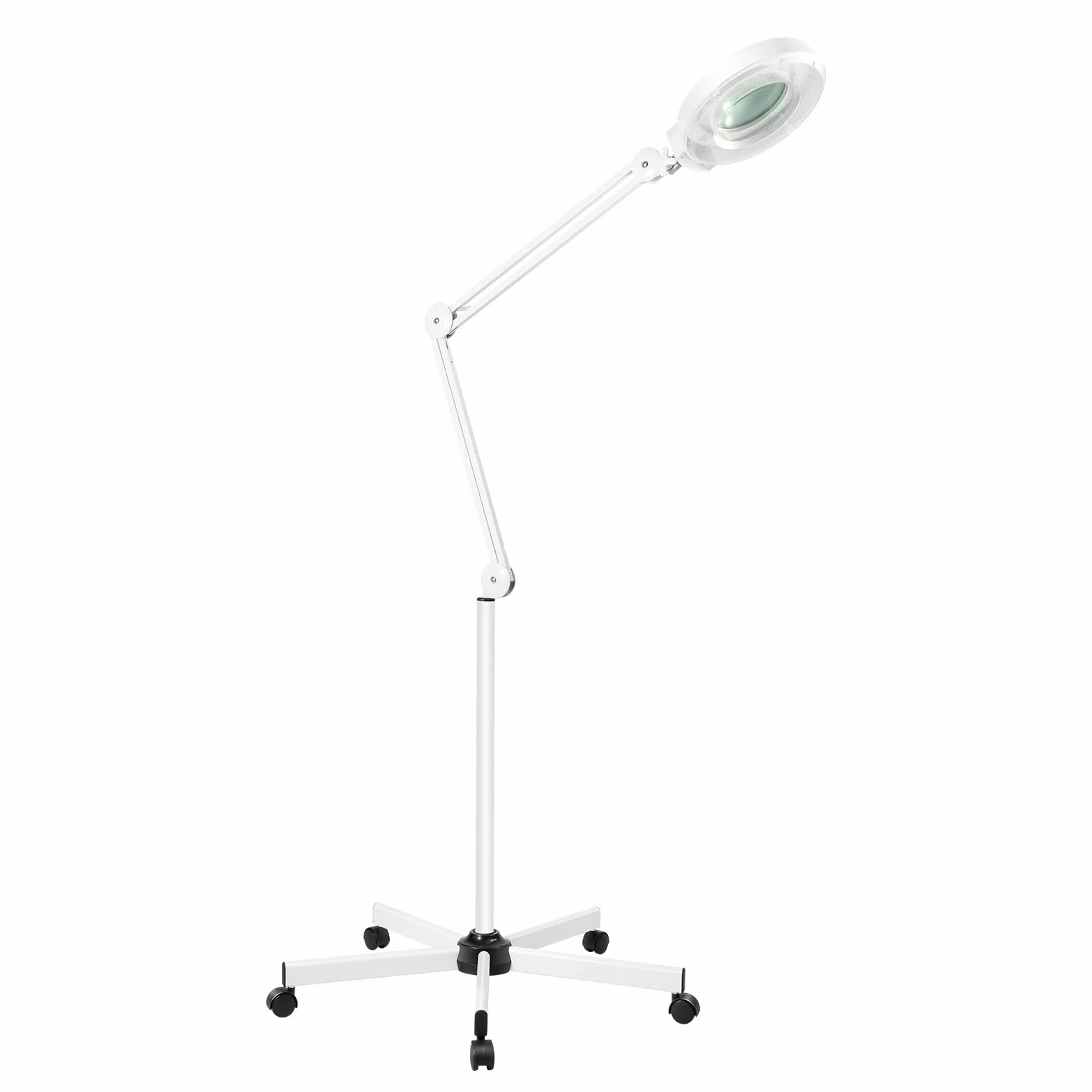 Lente d'ingrandimento con luce e supporto, 8 luci con lente d'ingrandimento, 3 modalità di colore e dimmerabilità continua, lampada da scrivania a mani libere, per leggere, dipingere, fai da te e