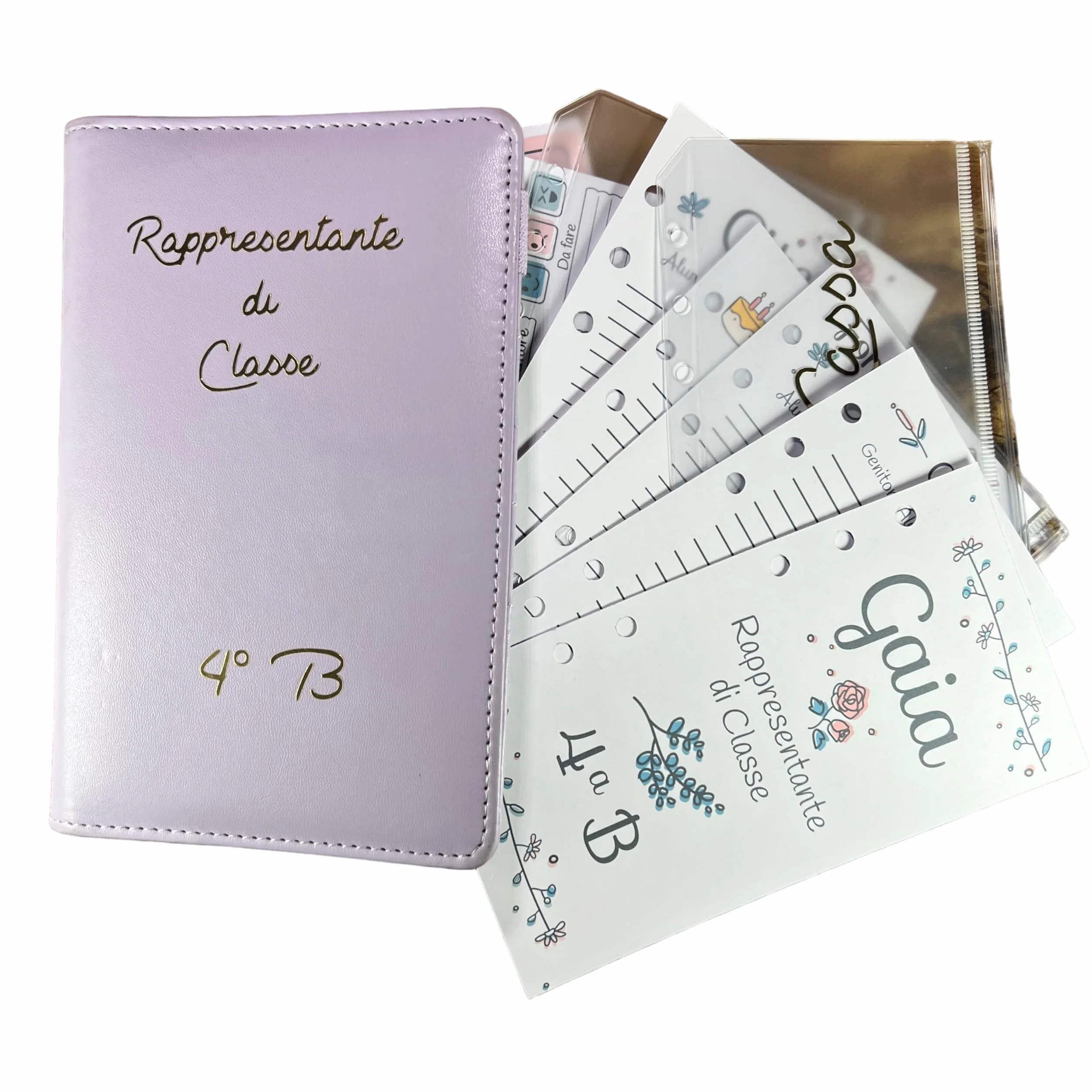 Agenda Personalizzata per Rappresentante di Classe – Buste Portasoldi, Fogli per Appunti e Calendario Anno Scolastico Corrente