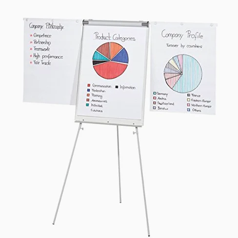 Ufficio Ring Flipchart Eco standard Grigio, Lavagna superficie 106 x 74 cm