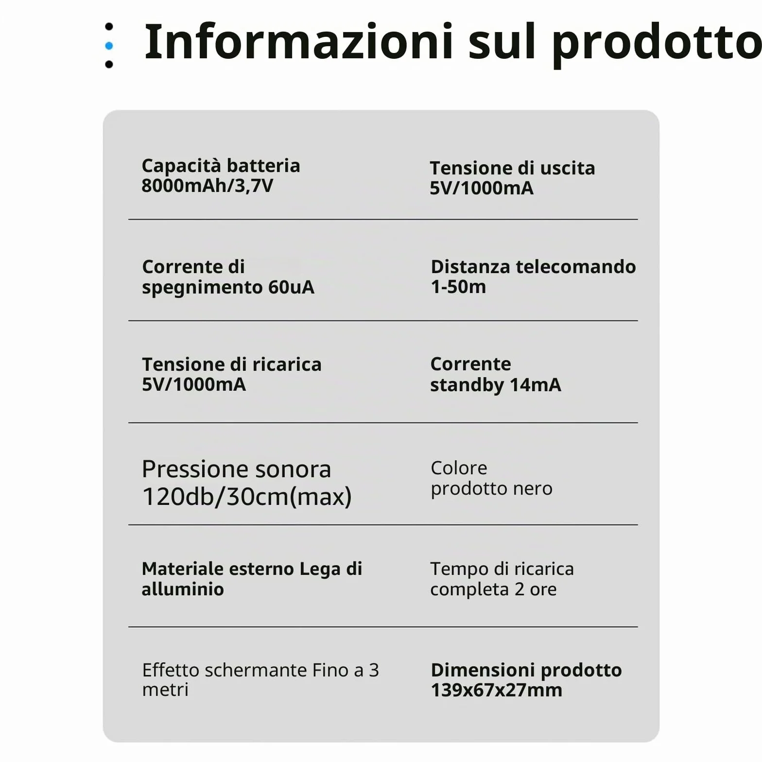 Dispositivo di disturbo audio – Protezione per la privacy a ultrasuoni anti-registrazione con schermo a 360° per riunioni sicure e uso in ufficio