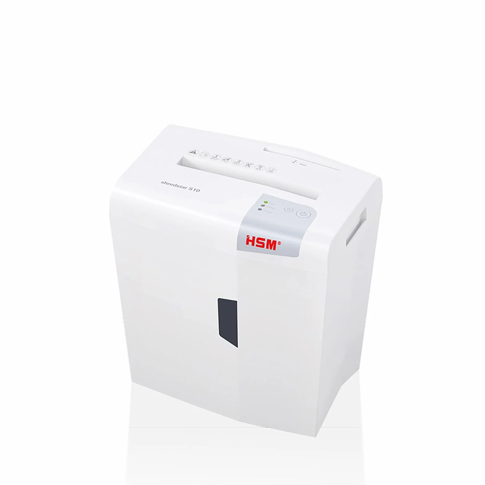 HSM shredstar S10 1042121 Distruggidocumenti da 6 mm, Bianco argento, taglio a strisce
