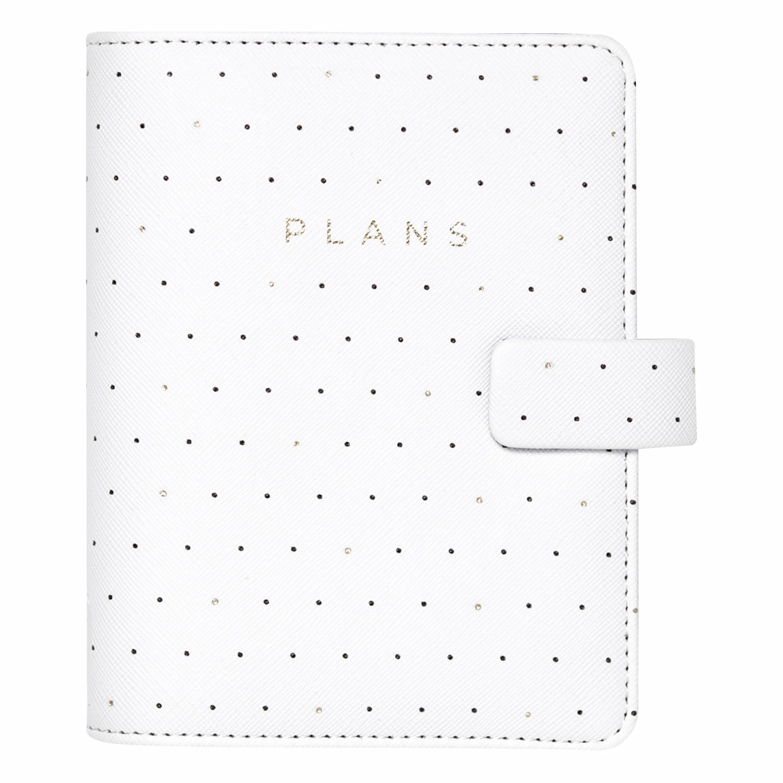 Filofax Moonlight C022650 - Organizer tascabile, effetto pelle, dettagli dorati, sei anelli, visualizzazione settimanale, multilingue