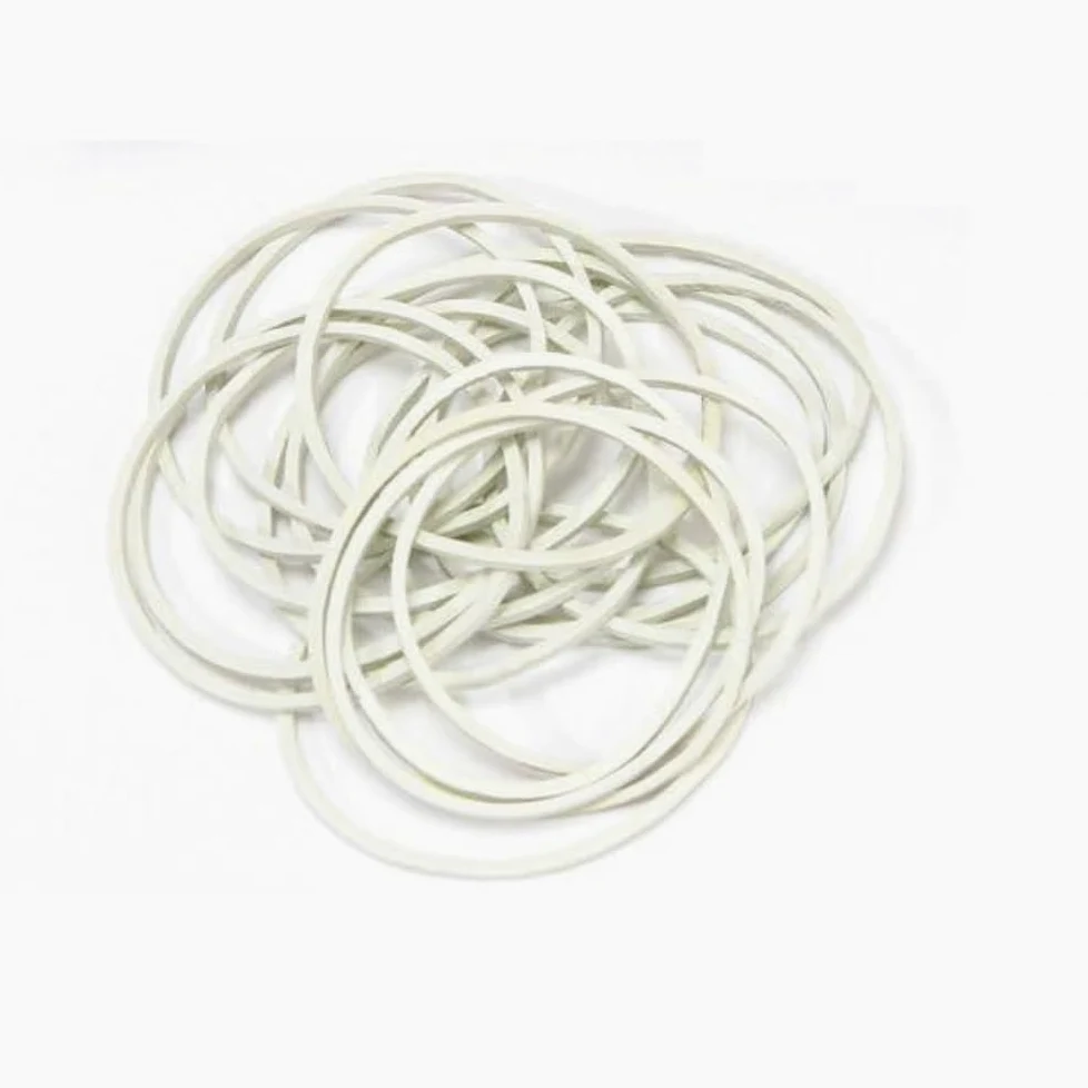 Elastici,Elastici in Gomma da Ufficio, 100 elastici in gomma, fascia elastica naturale bianca, elastici resistenti, anello diametro 50 mm for fatture for capelli, carta bancaria, forniture for ufficio